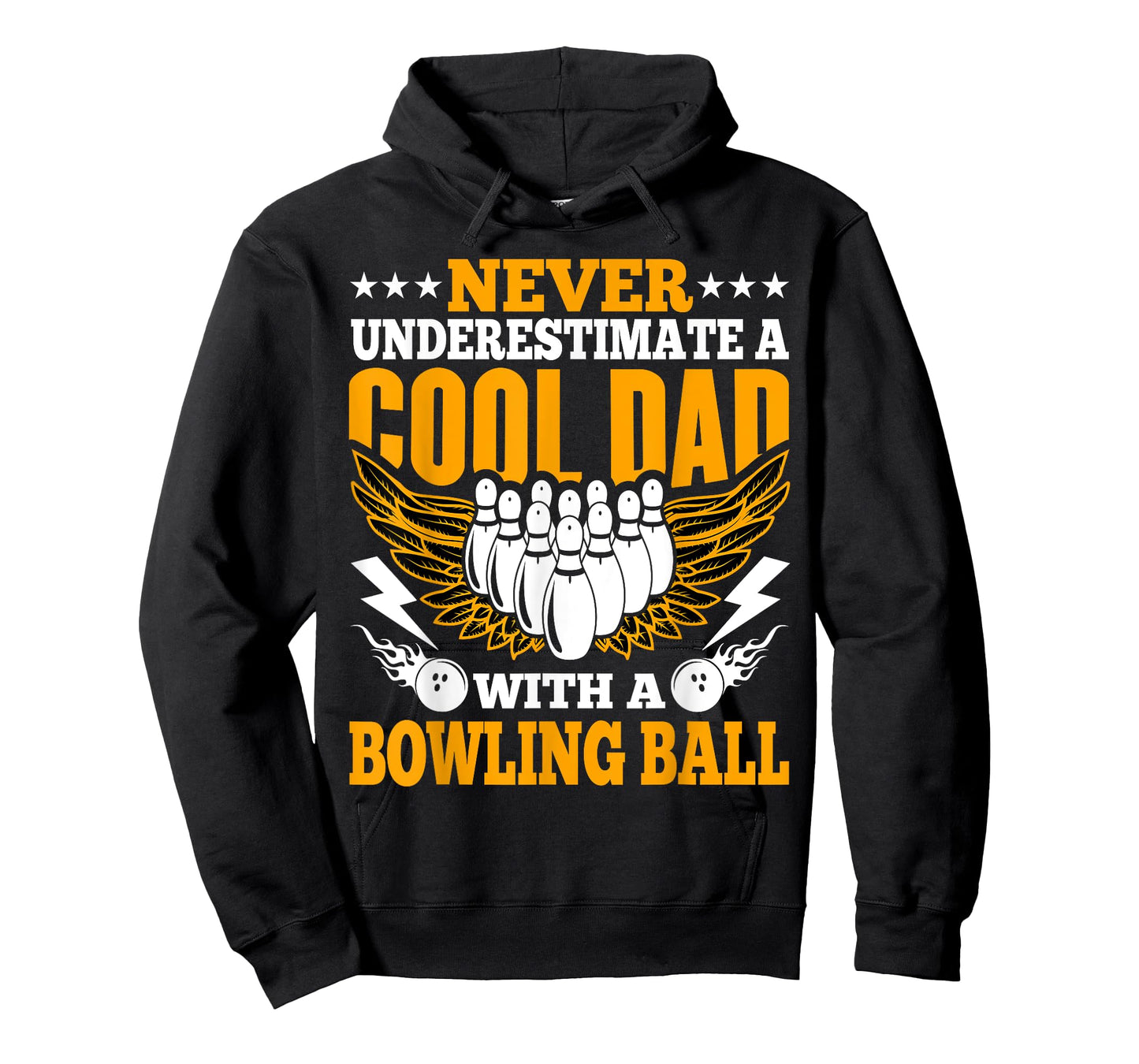 Bowling Lovers Never Underestimate a Cool Dad with a Bowling T-Shirt