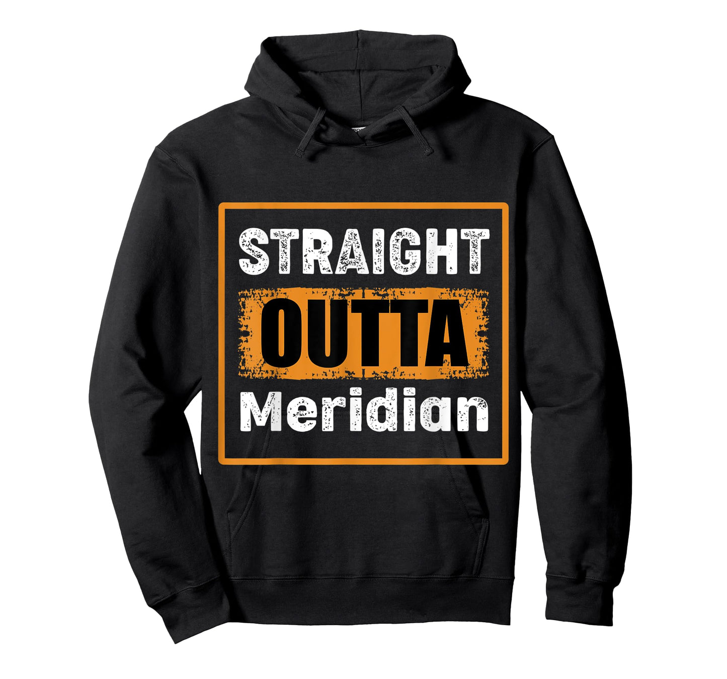 Straight Outta Meridian Mississippi USA Retro Humor Vintage T-Shirt