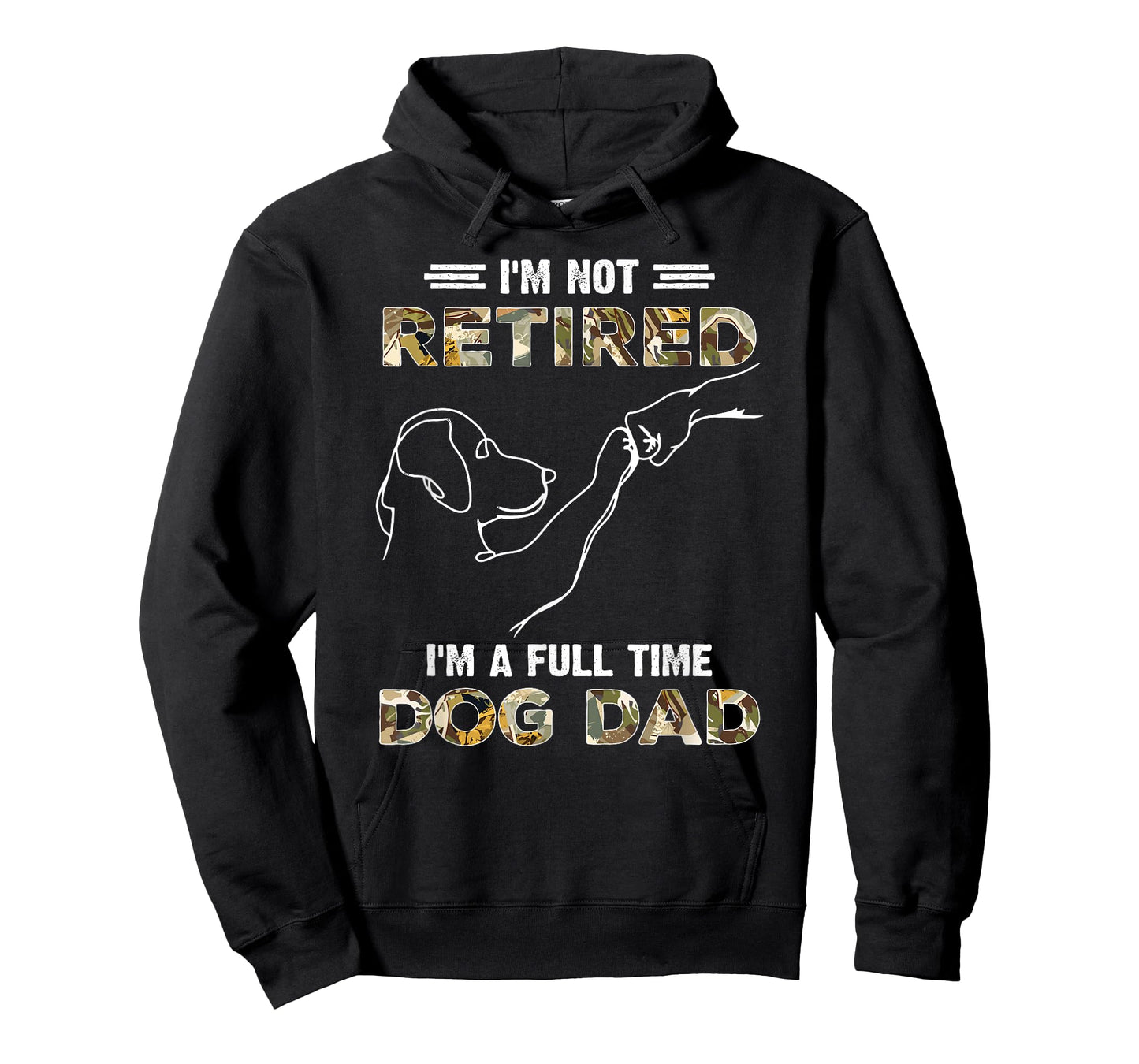 Vintage I'm Not Retired I'm A Full Time Dog Dad Fist Bump T-Shirt for Men Women Kids