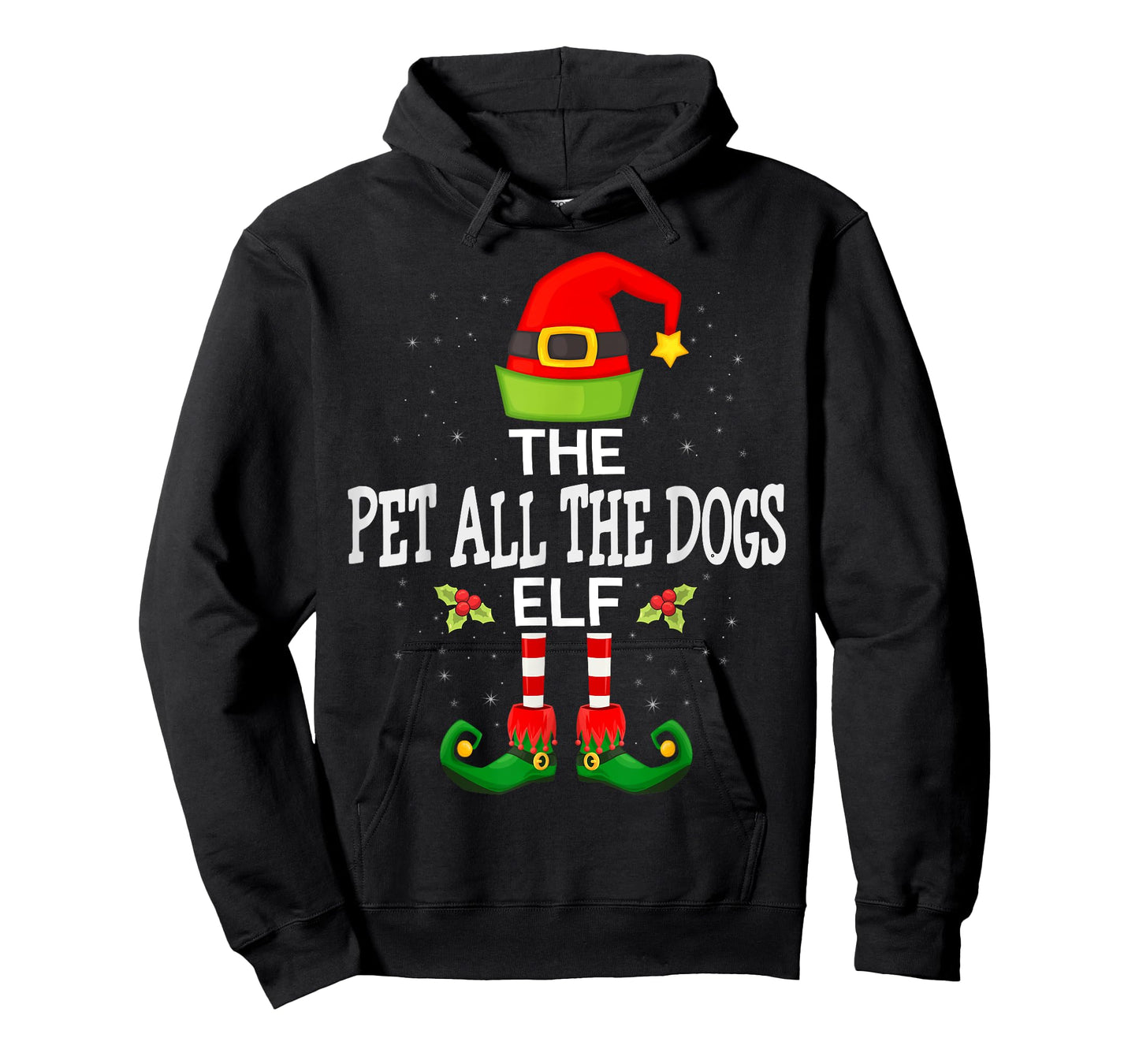 The Pet All The Dogs Elf Christmas Family Matching Pajama T-Shirt