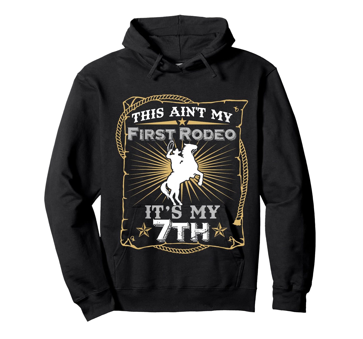 Funny Ain't My First Rodeo 7th Birthday T-Shirt For Kids T-Shirt