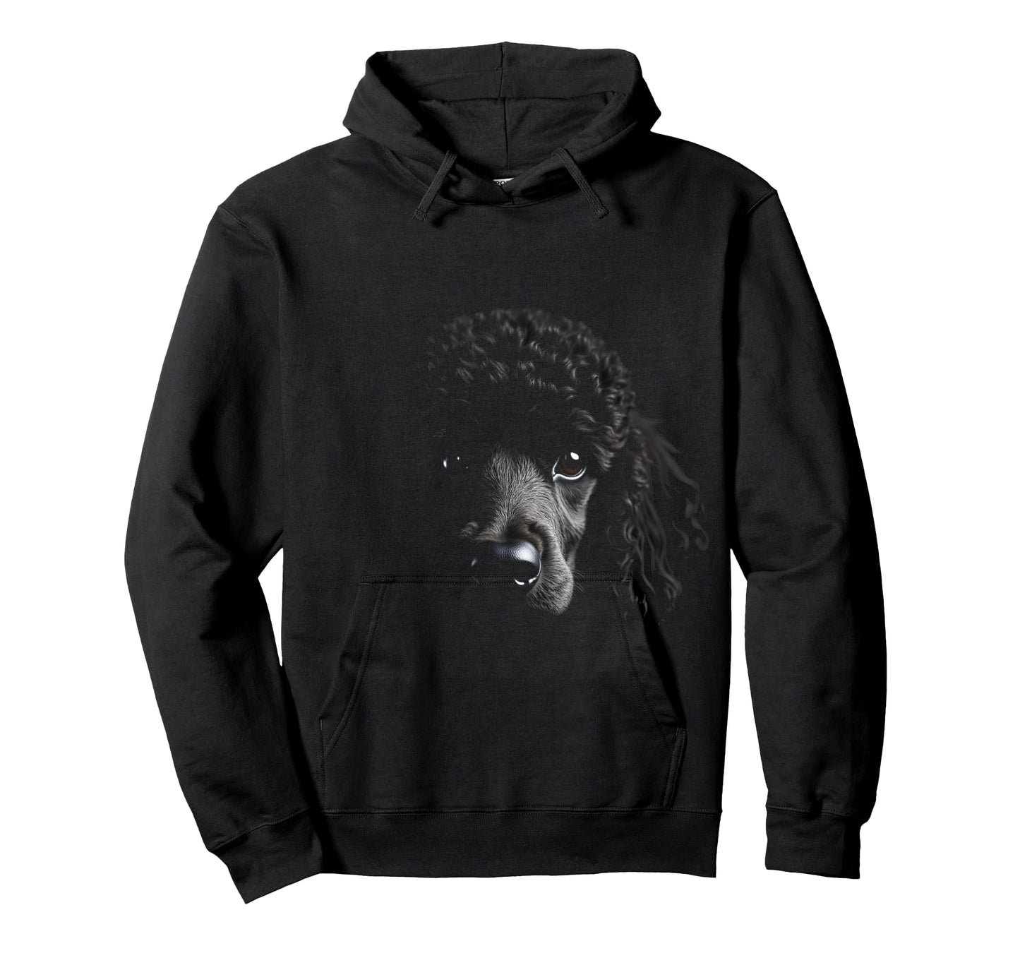 Black Poodle Dog Poodle Face T-Shirt
