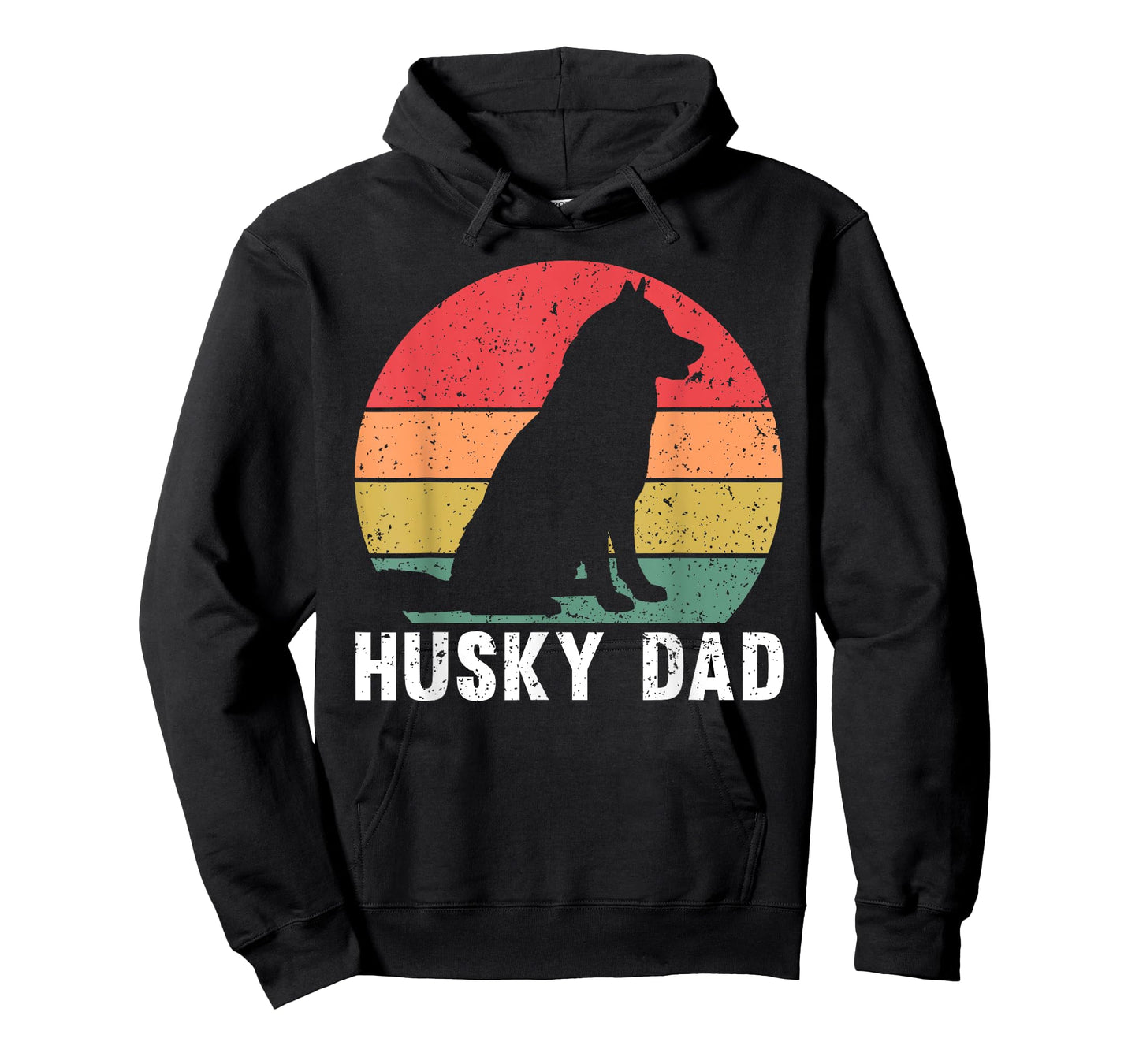 Husky Dad Art For Father Men Husky Lover Siberian Husky Dog T-Shirt