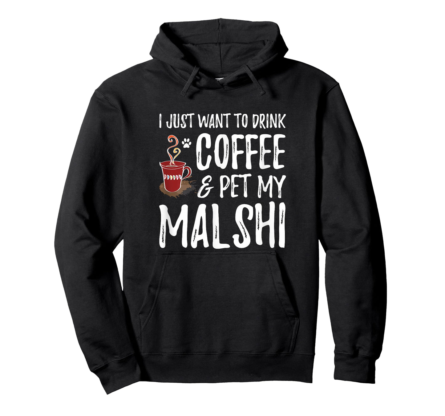 Coffee and Malshi T-Shirt for Mal-shi Dog Mom T-Shirt