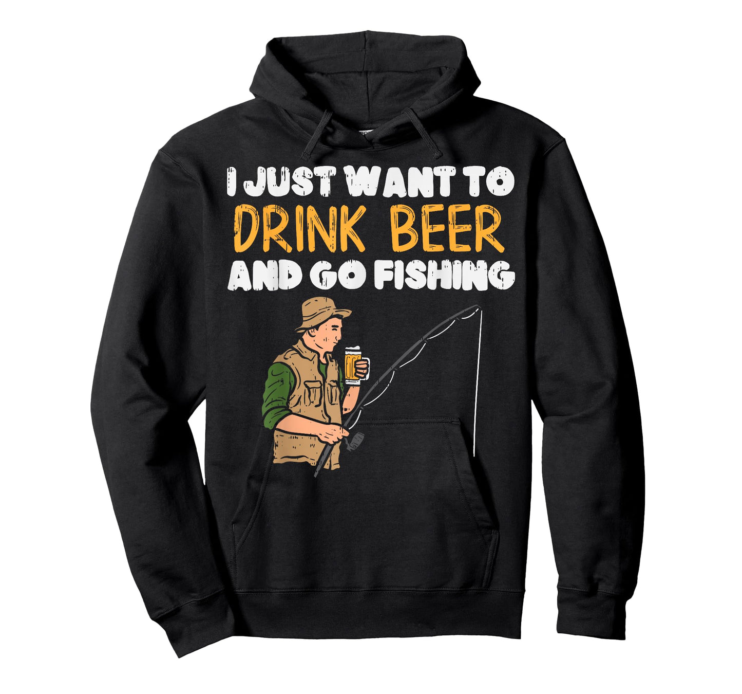 Drink Beer Go Fishing Funny Drinking Fisherman Angler Gift T-Shirt