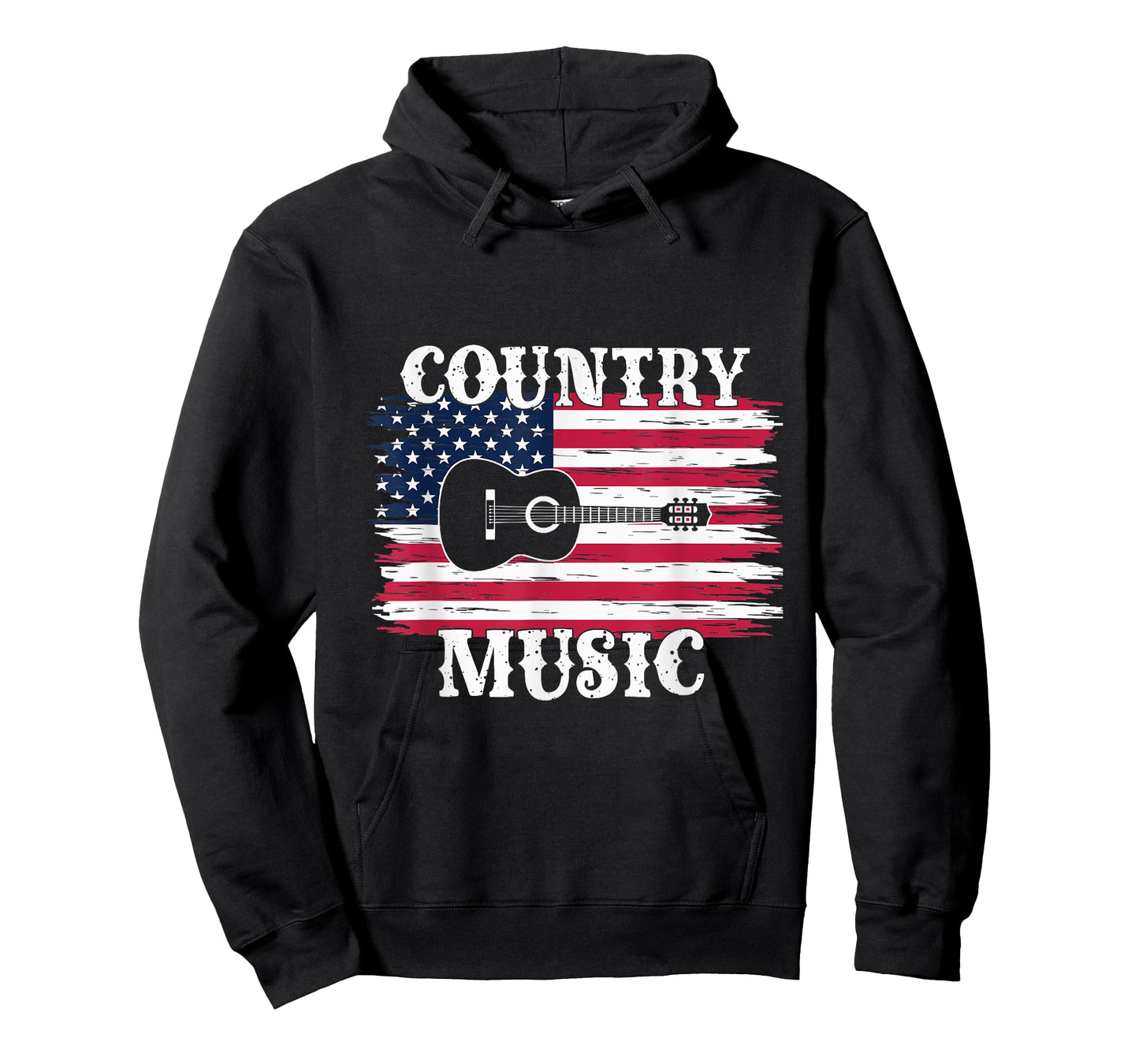I Love Country Music American Flag and Guitar T-Shirt