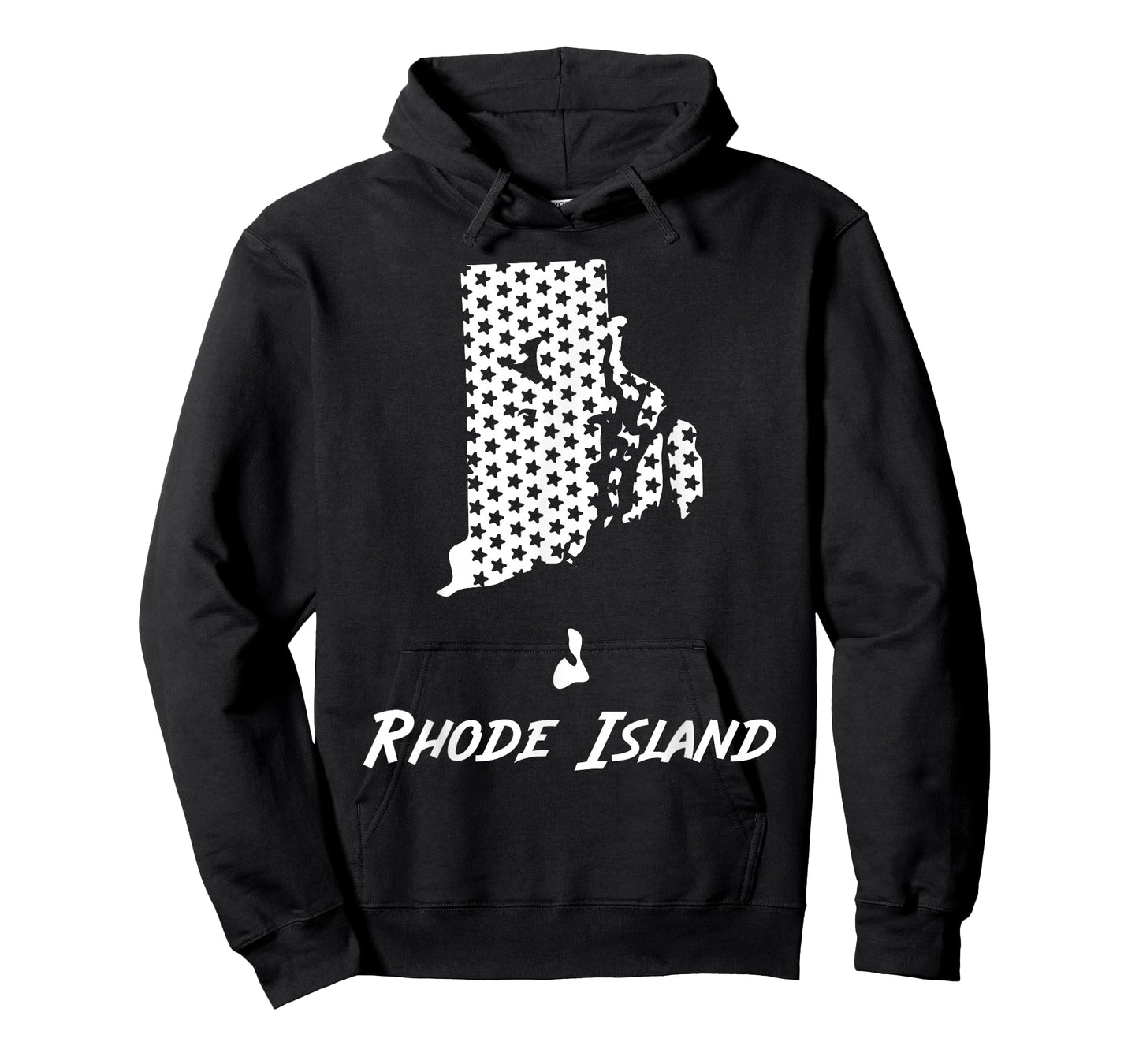 Rhode Island USA State Outline Stars Vintage Retro Design T-Shirt