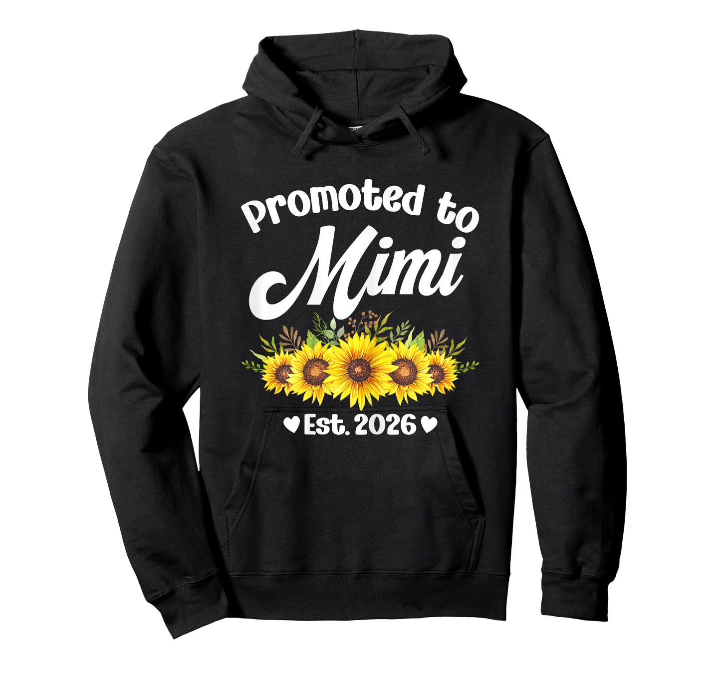 Promoted To Mimi Est 2026 Sunflower Pregnancy Announcement T-Shirt