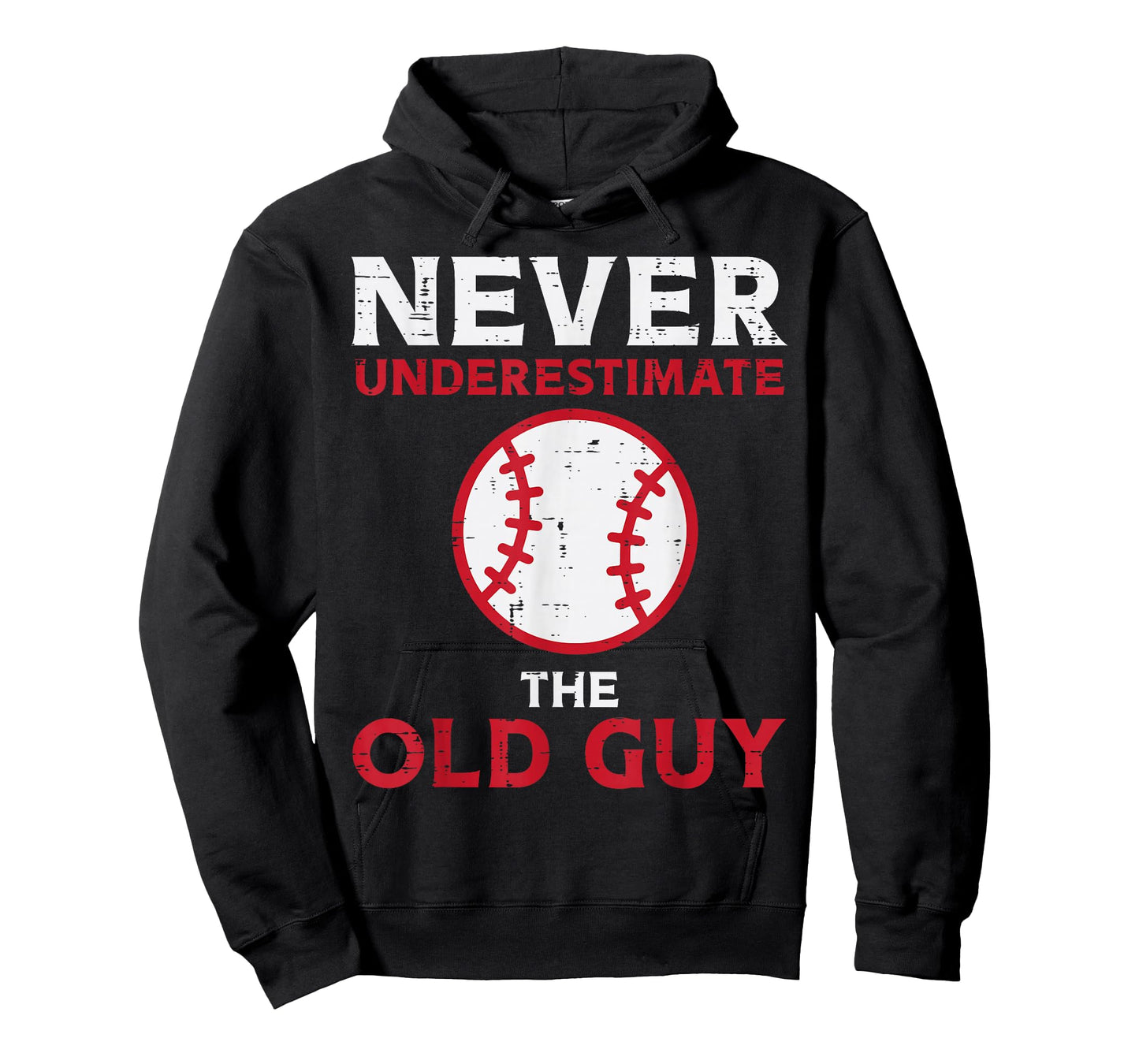 Never Underestimate The Old Guy Baseball Grandpa Dad Men T-Shirt