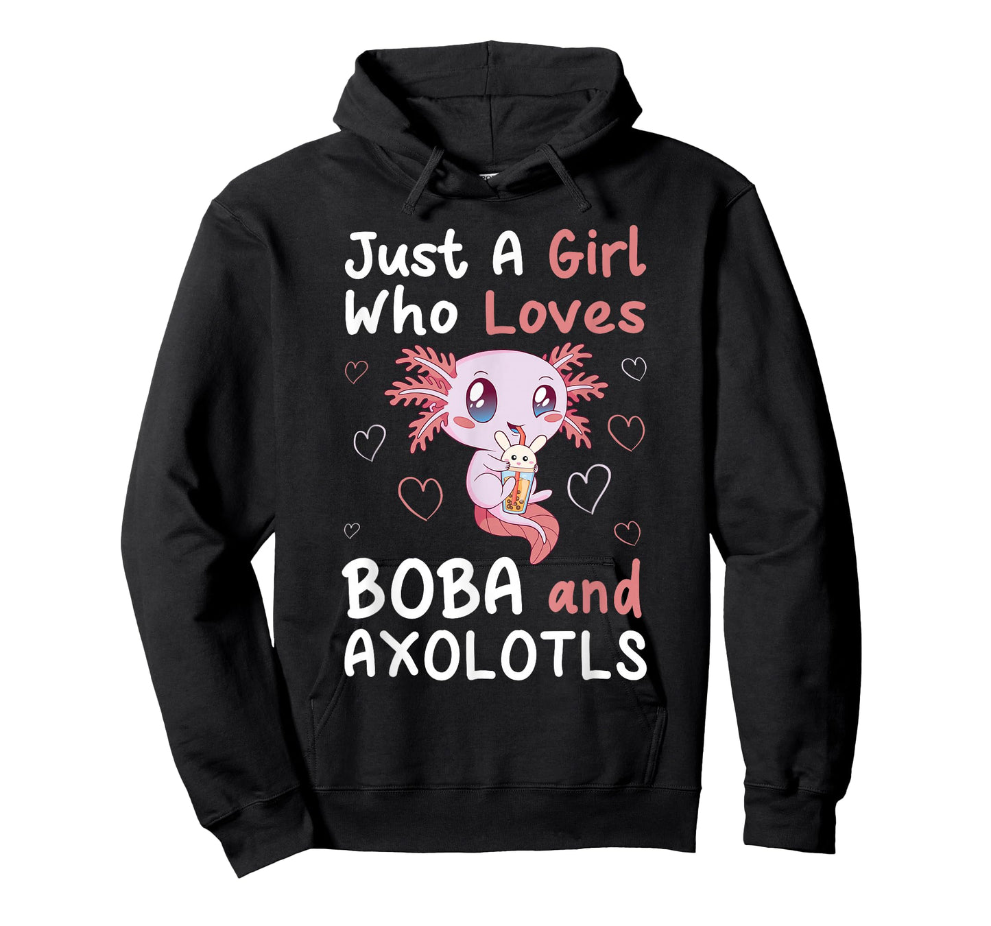 Just A Girl Who Loves Boba And Axolotl Bubble Milk Tea Otaku T-Shirt