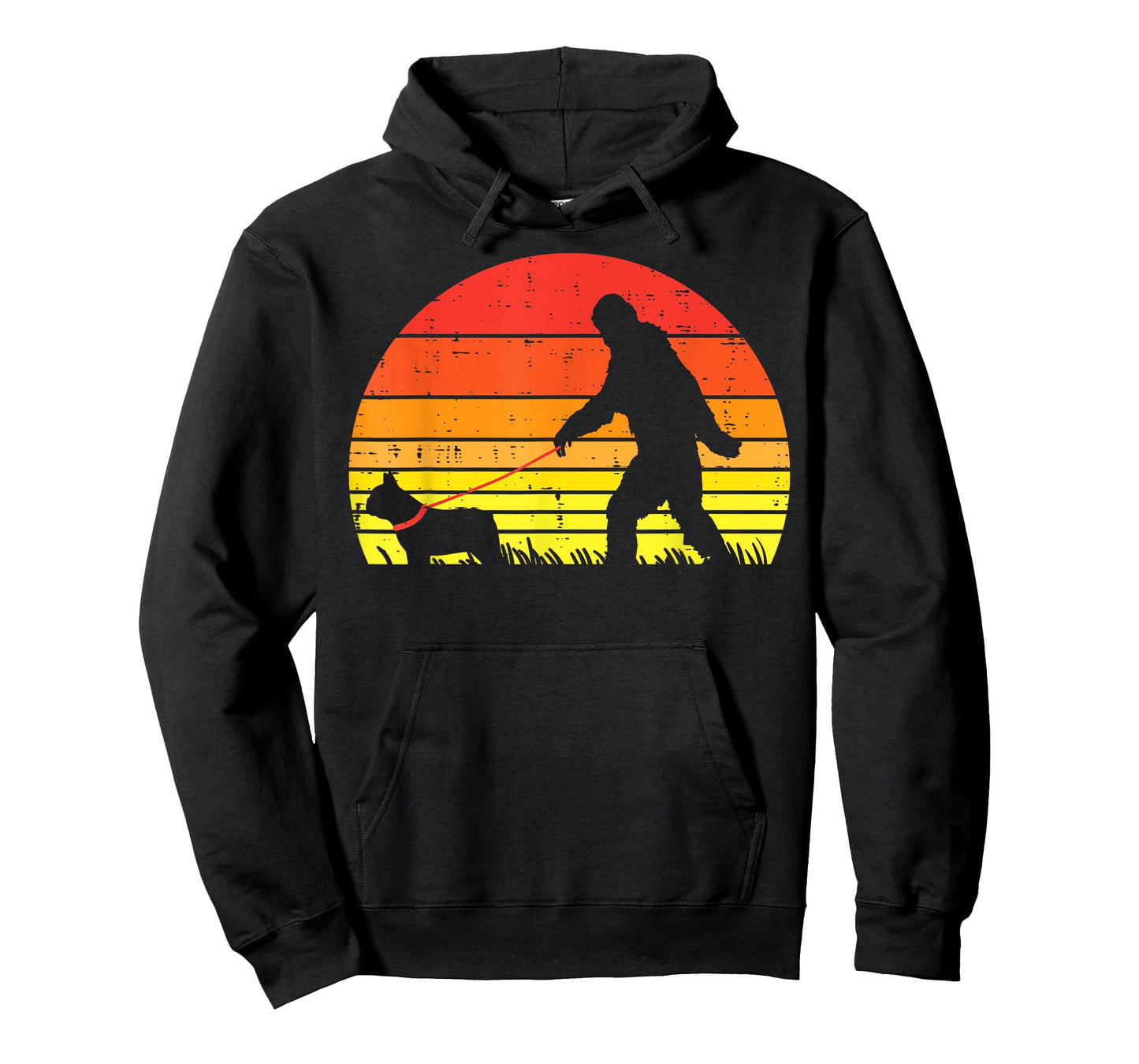 Bigfoot Sasquatch French Bulldog Retro Frenchie Pet Dog Gift T-Shirt