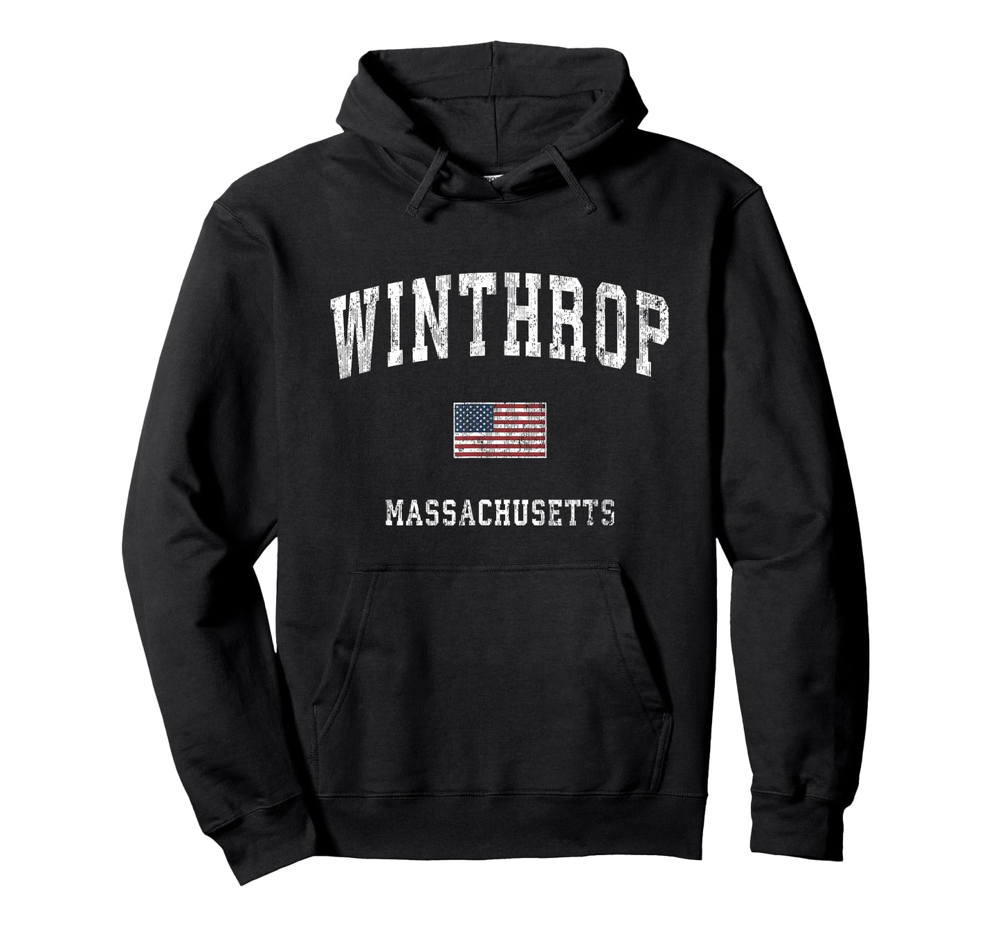 Winthrop Massachusetts MA Vintage American Flag Sports T-Shirt for Women Kids Men