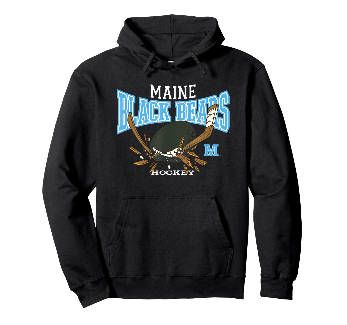 Maine Black Bears Hockey Bite Black Officially Licensed T-Shirt