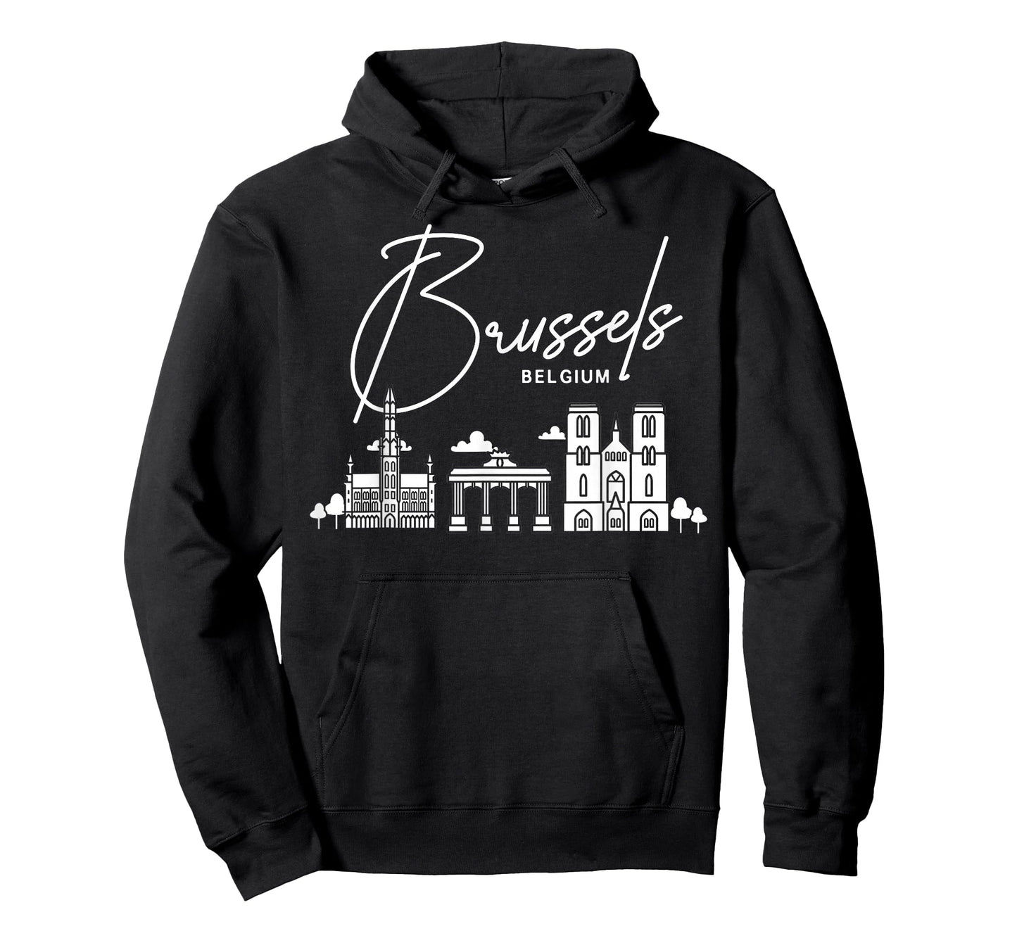 Brussels Belgium City Skyline Map Travel T-Shirt