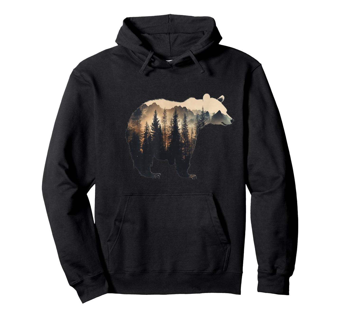 Nature Forest Mountains Trees Wildlife Men Women Animal Bear T-Shirt