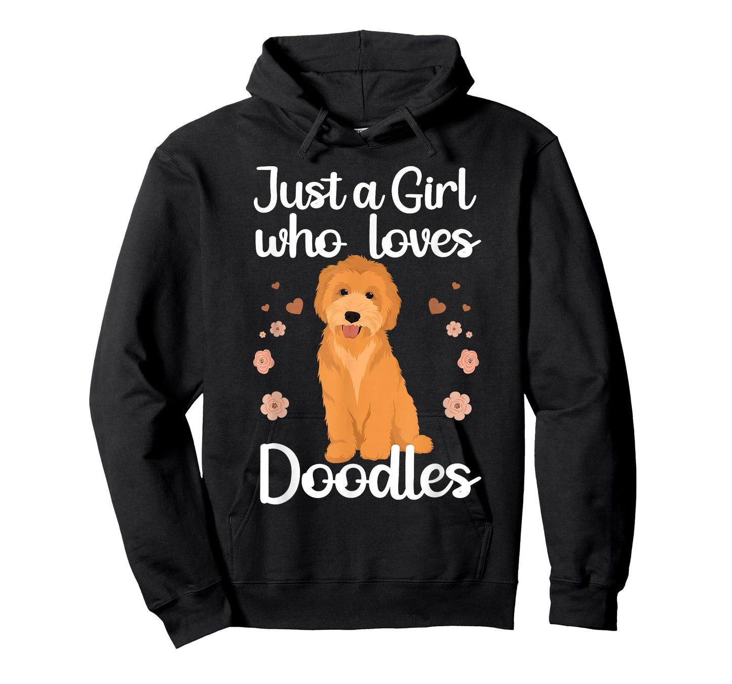 Cute Doodle Art for Women Girls Mom Golden Doodle Dog Lovers T-Shirt Small