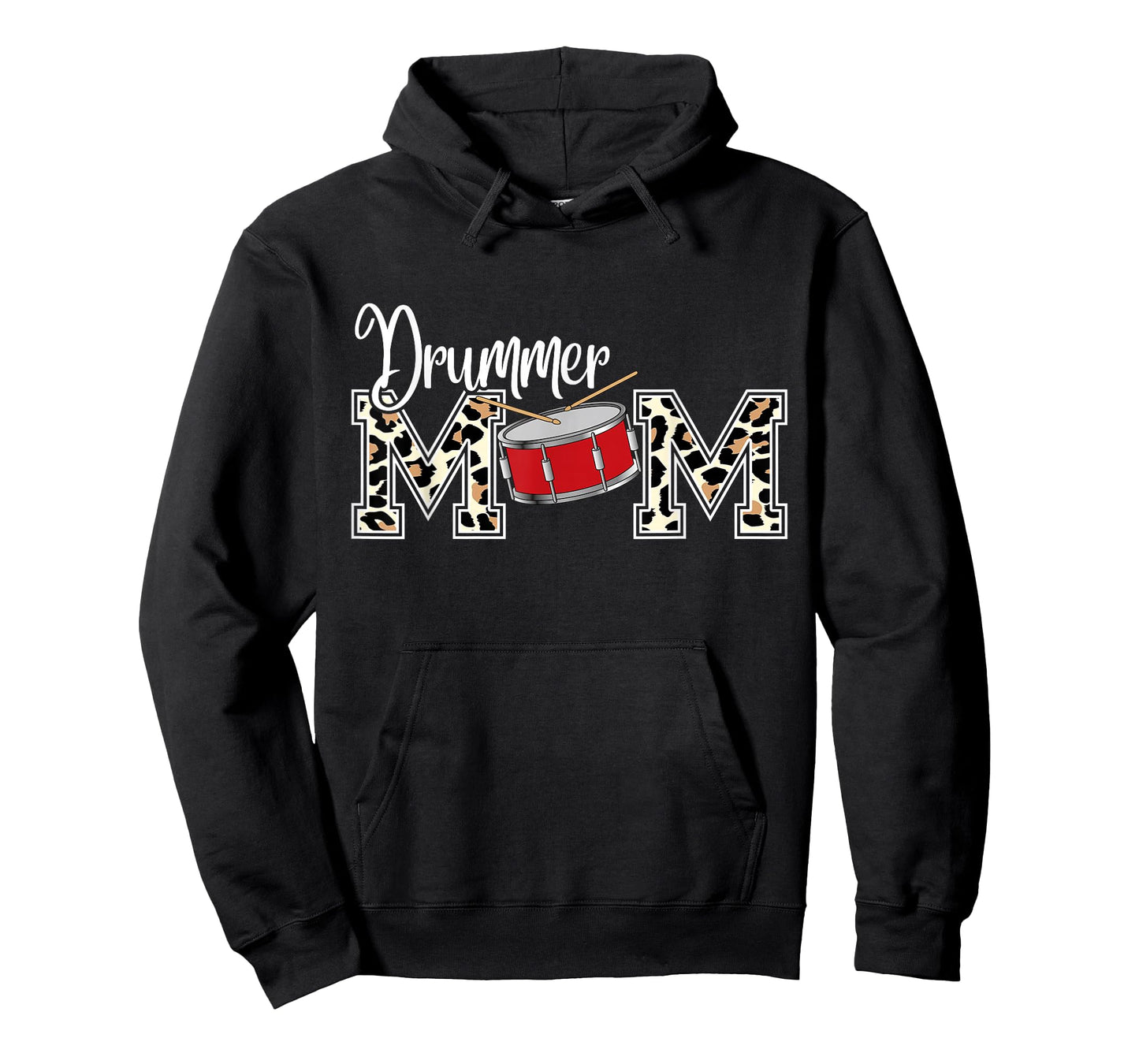 Drummer Mom Leopard Print Proud Drummer Mom Musical T-Shirt