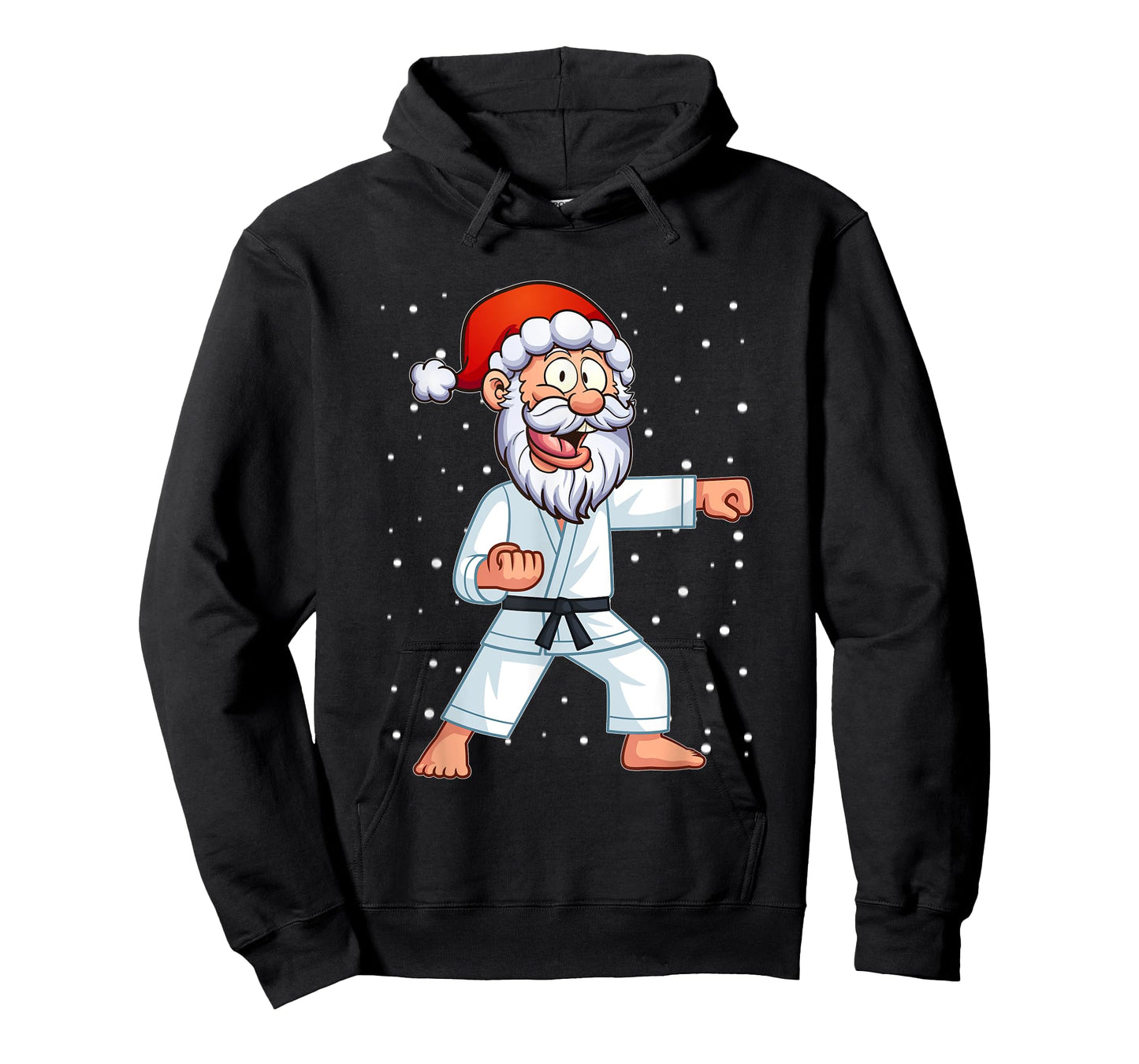 Funny Santa Hat Christmas Karate Kids Shirt For Boys