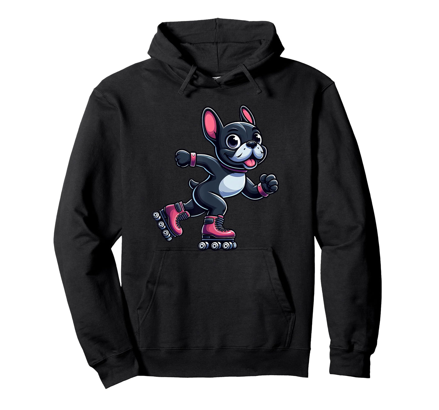 French Bulldog Roller Skating Dog Funny Skater Men Women Girls Kids T-Shirt