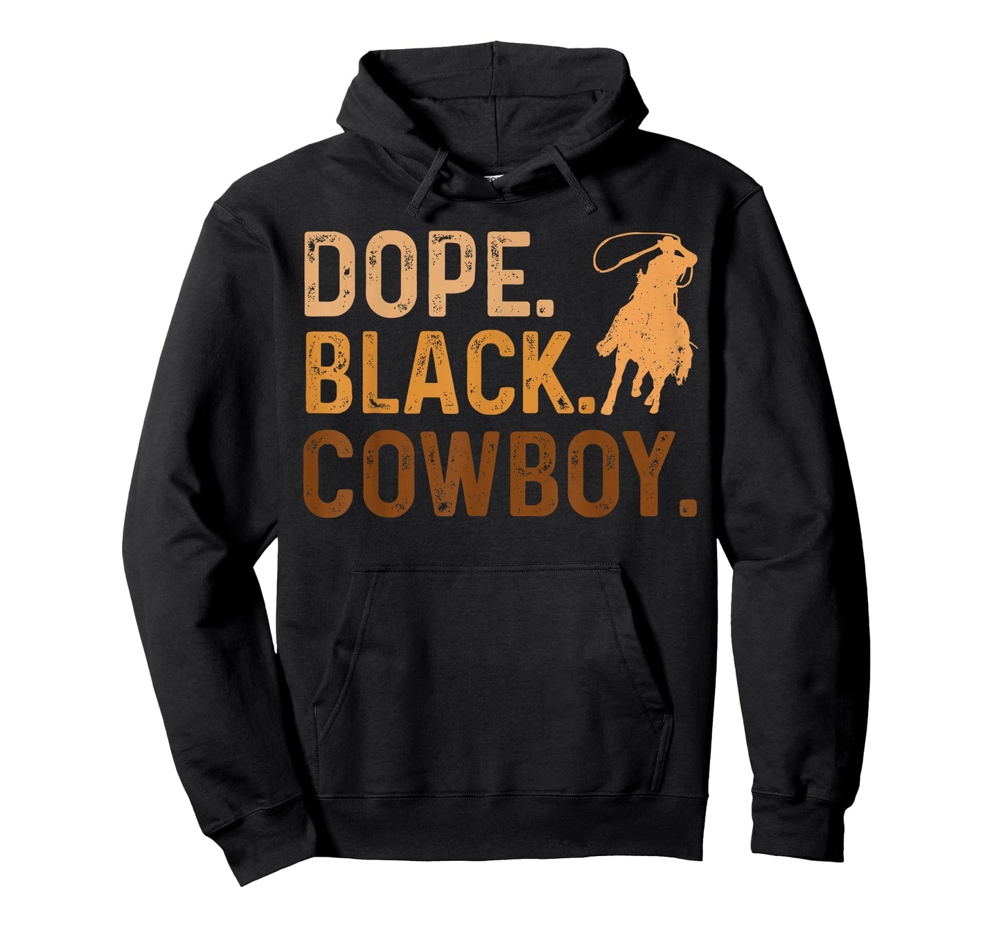 Dope Black Cowboy Melanin Black African Vintage Rodeo Cowboy T-Shirt