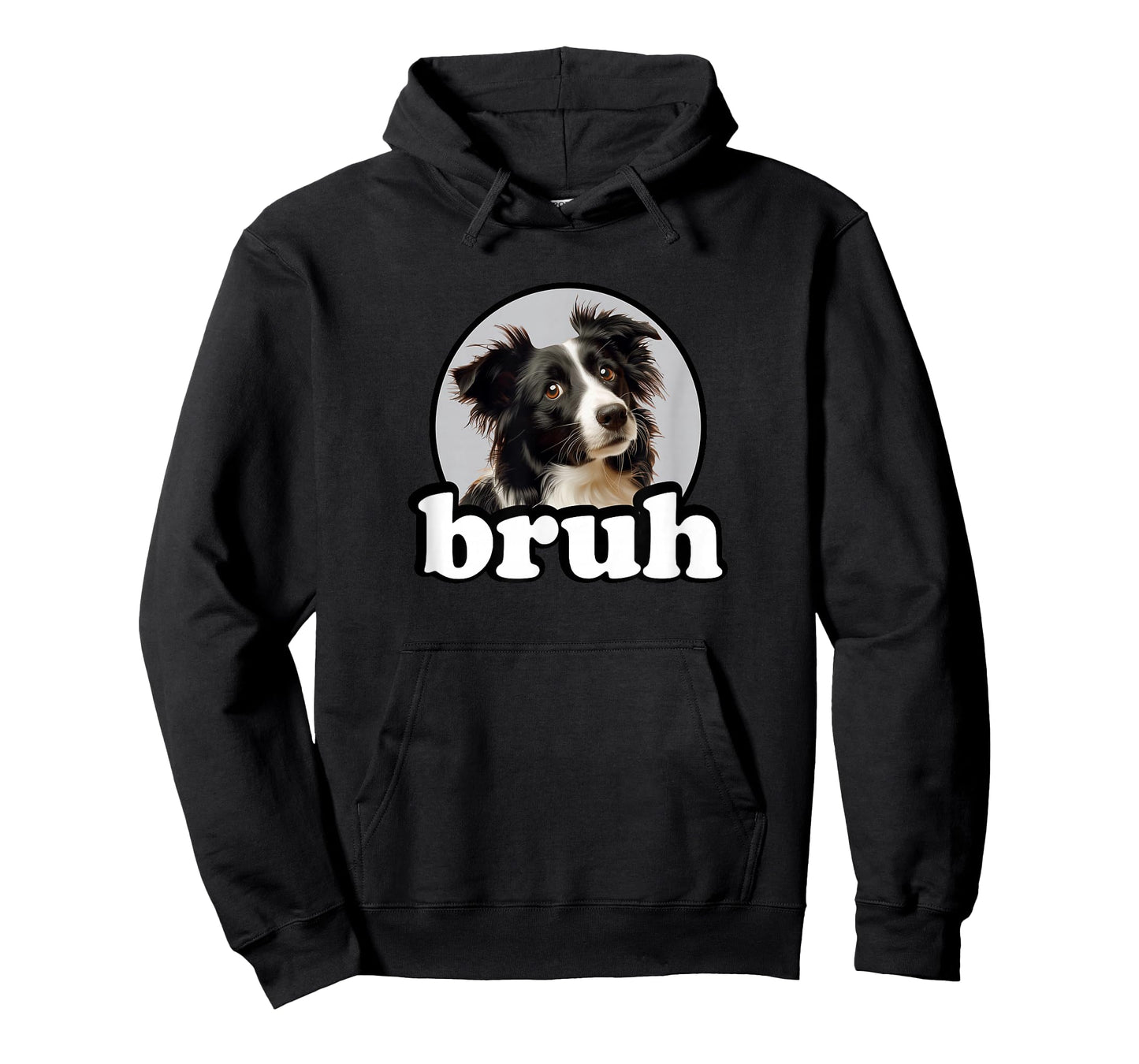 Mens Womens Kids Bro Bruh Black & White Border Collie Lover T-Shirt