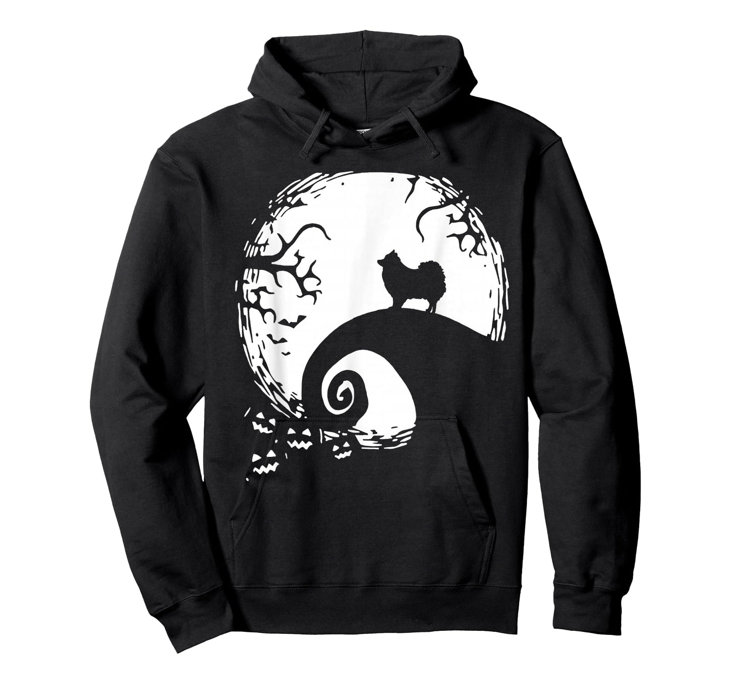 Pomeranian with Moon Halloween T-Shirt