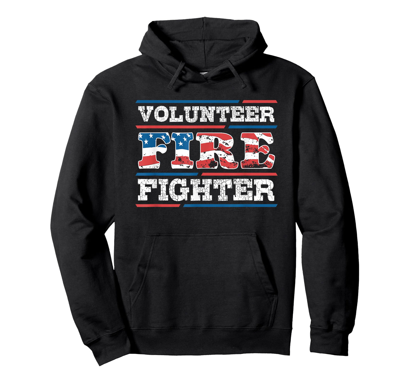 Firefighter Volunteer American Flag Fire Department Fireman T-Shirt