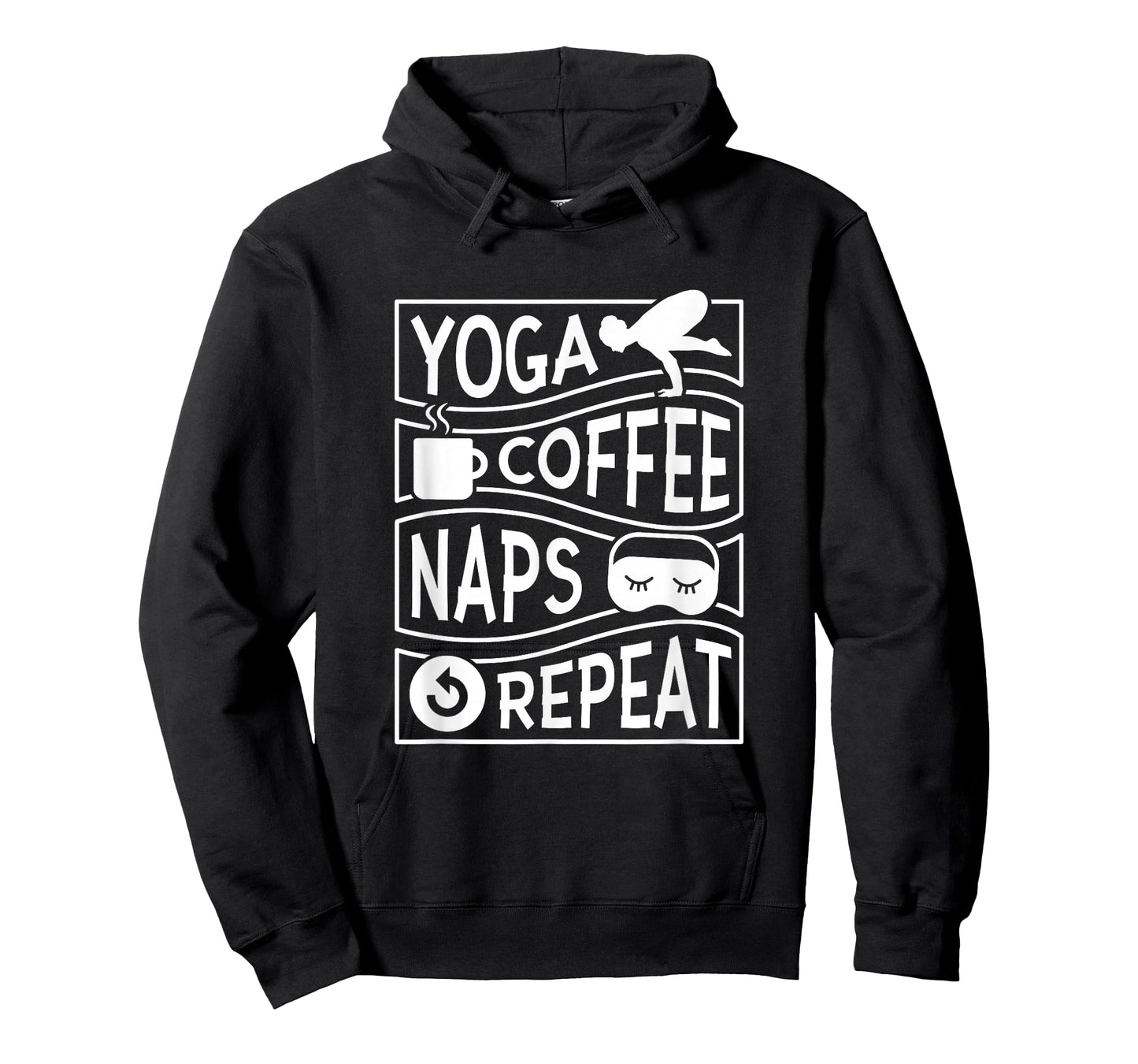 Yoga Coffee Naps Repeat Graphic for Women T-Shirt