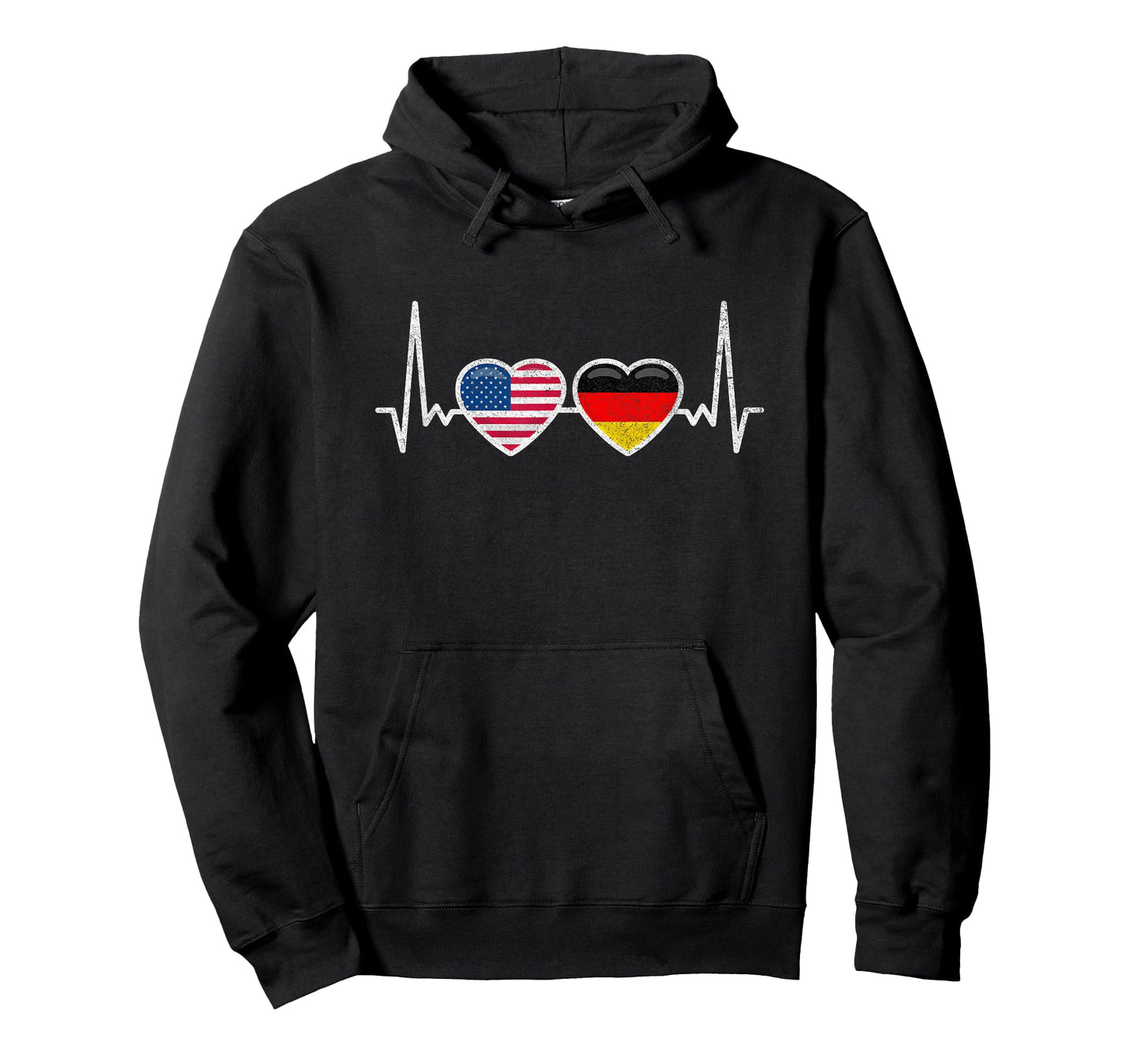 Germany USA Heartbeat Flag American German T-Shirt