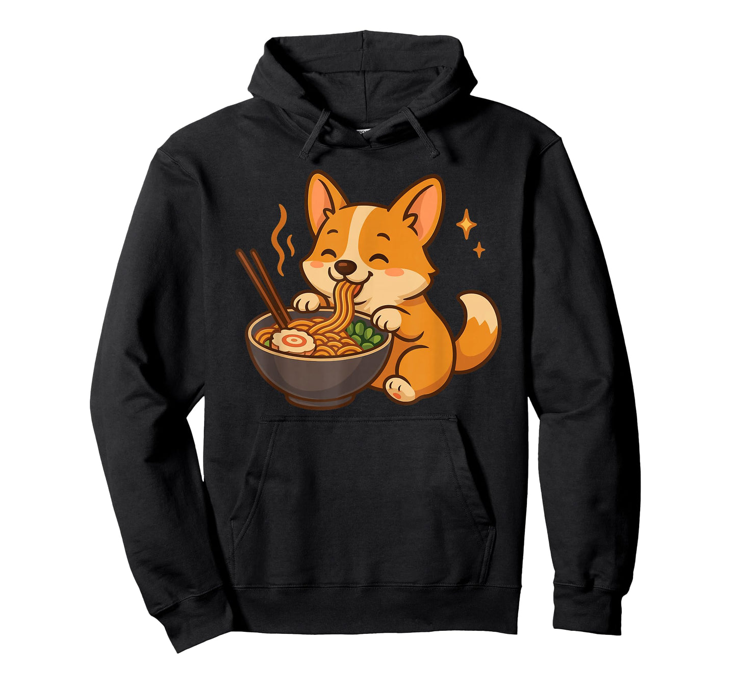 Corgi with Noodles Ramen Kawaii Dog T-Shirt