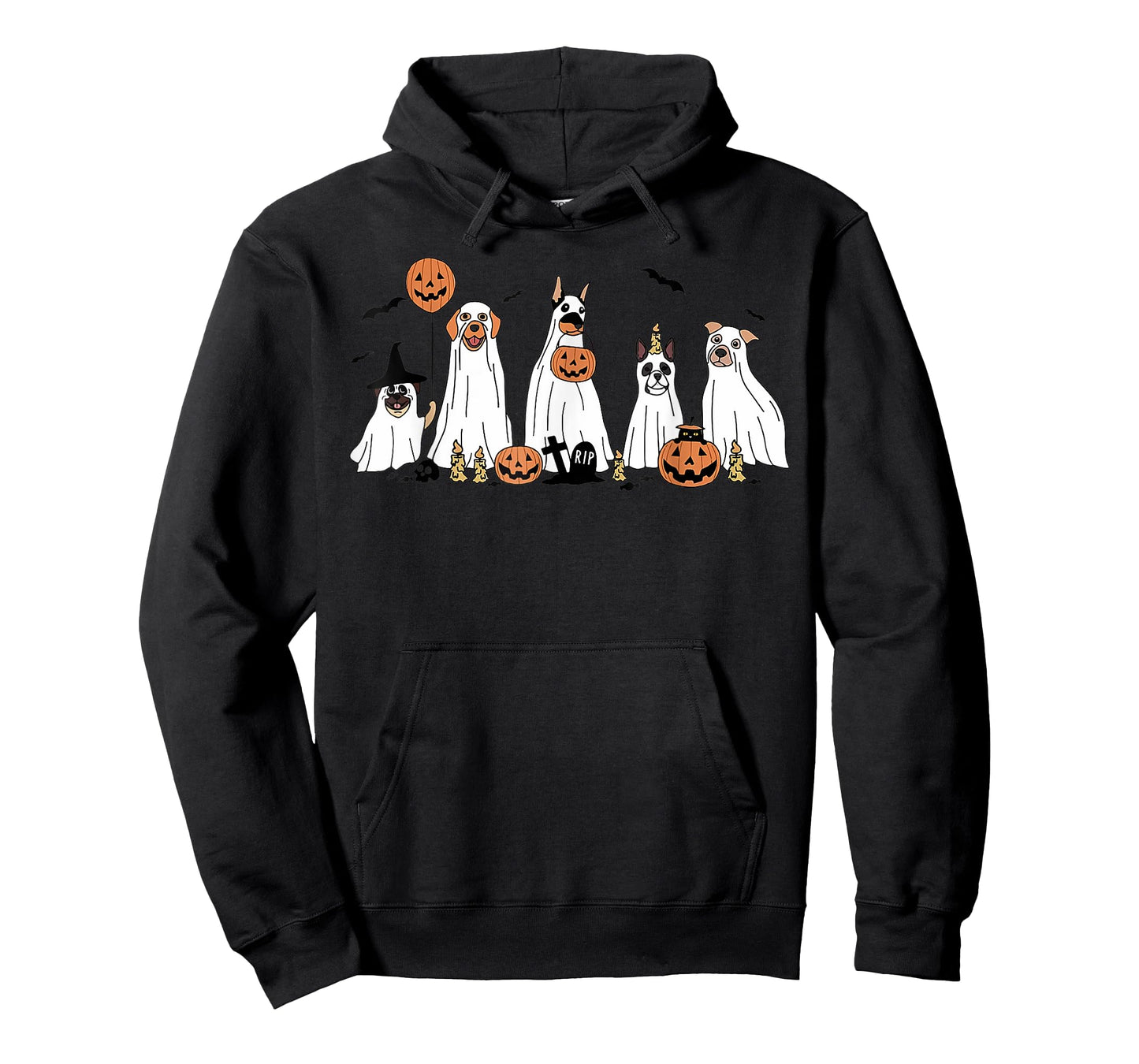 Cute Halloween Dogs Dressed As Ghosts Pumpkins for Women T-Shirt