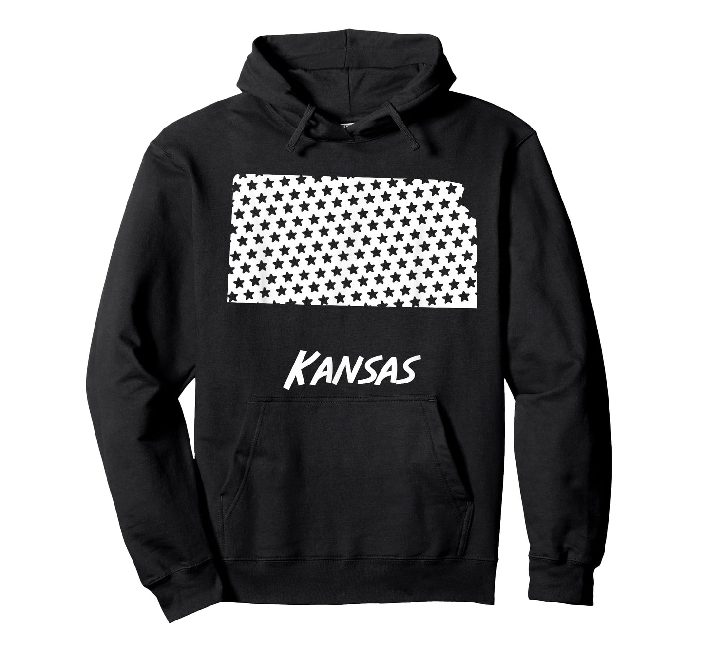 Kansas USA State Outline Stars Vintage Retro Design T-Shirt
