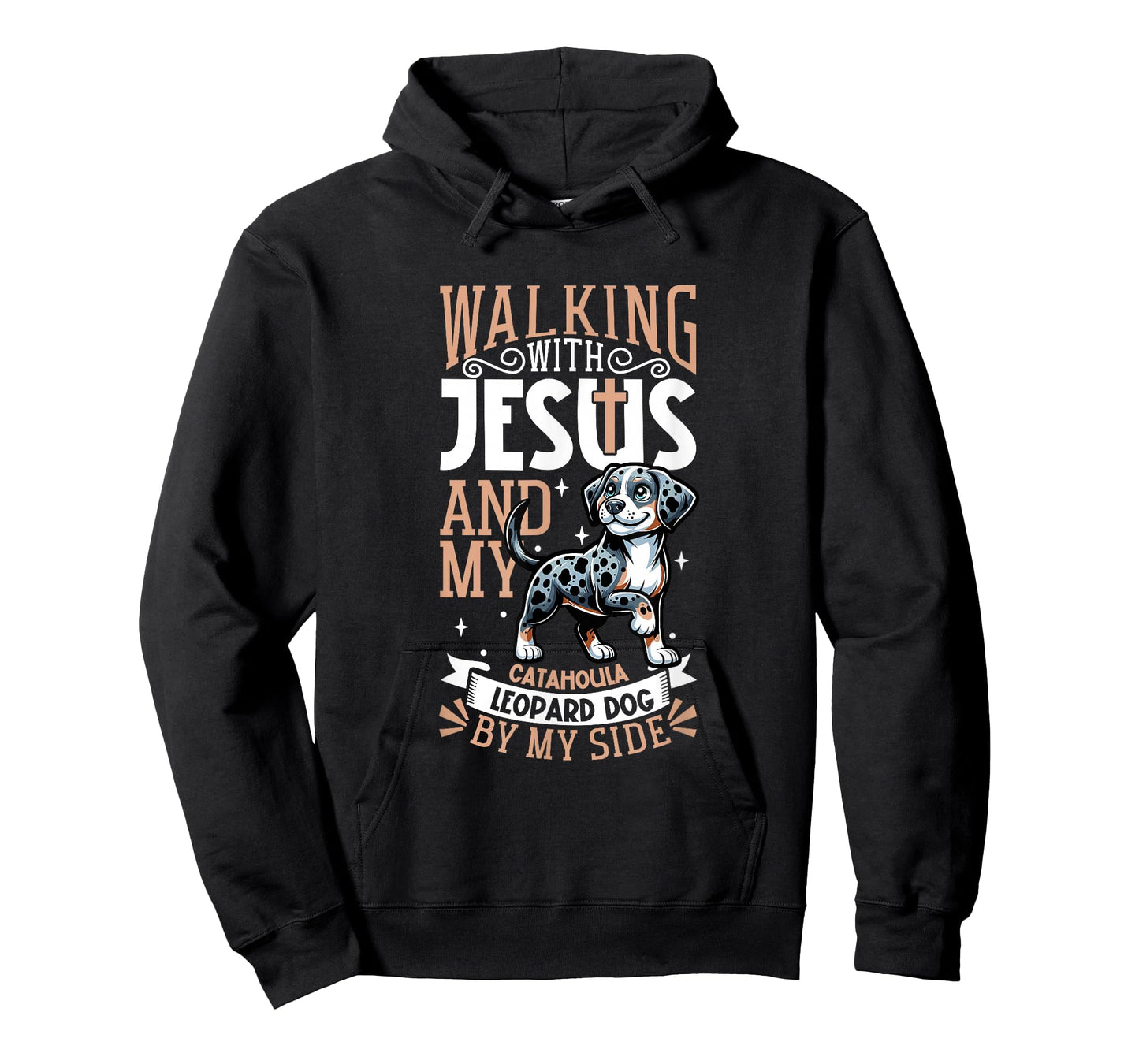 Jesus and Dog - Louisiana Catahoula Leopard Dog T-Shirt