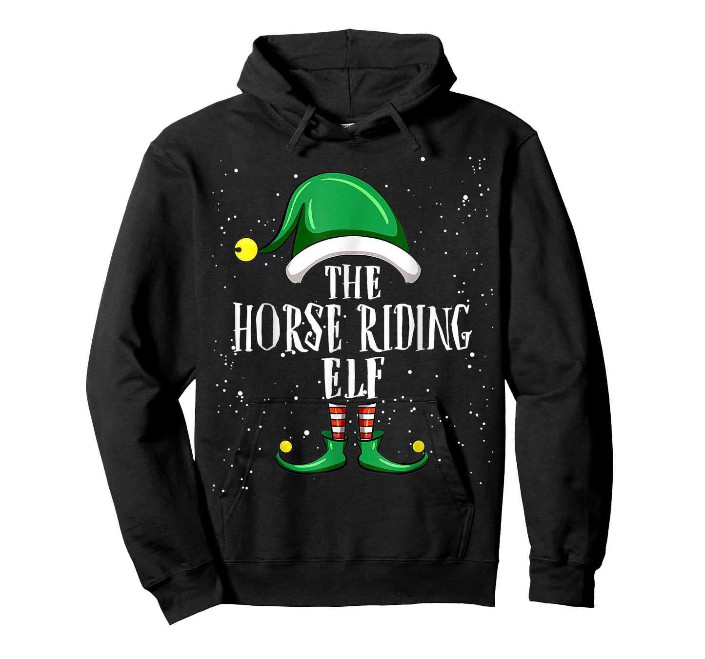 Horse Riding Elf Group Matching Family Christmas Funny T-Shirt