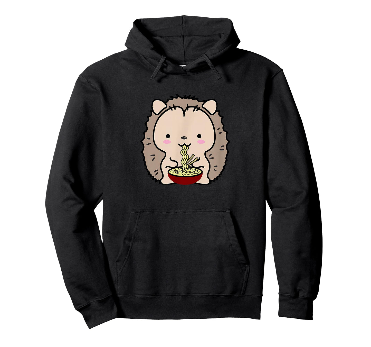 Hedgehog Eating Ramen Noodle Soup Cute Tee Shirt T-Shirt