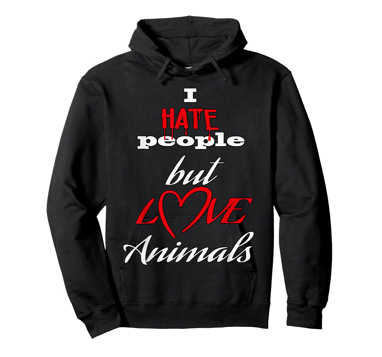 I hate people but love animals dog cat animals animal friend T-Shirt for Men Women Kids