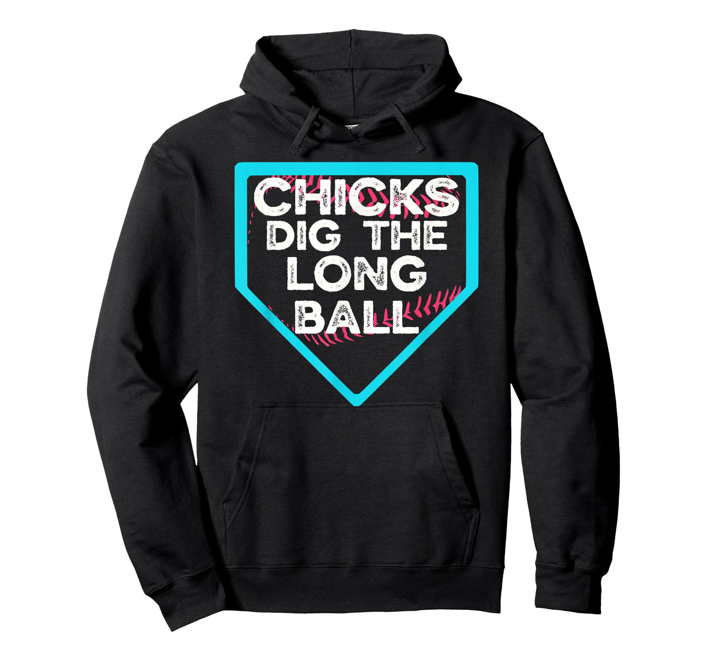 Funny Baseball Chicks Dig The Long Ball Home Plate Drip T-Shirt