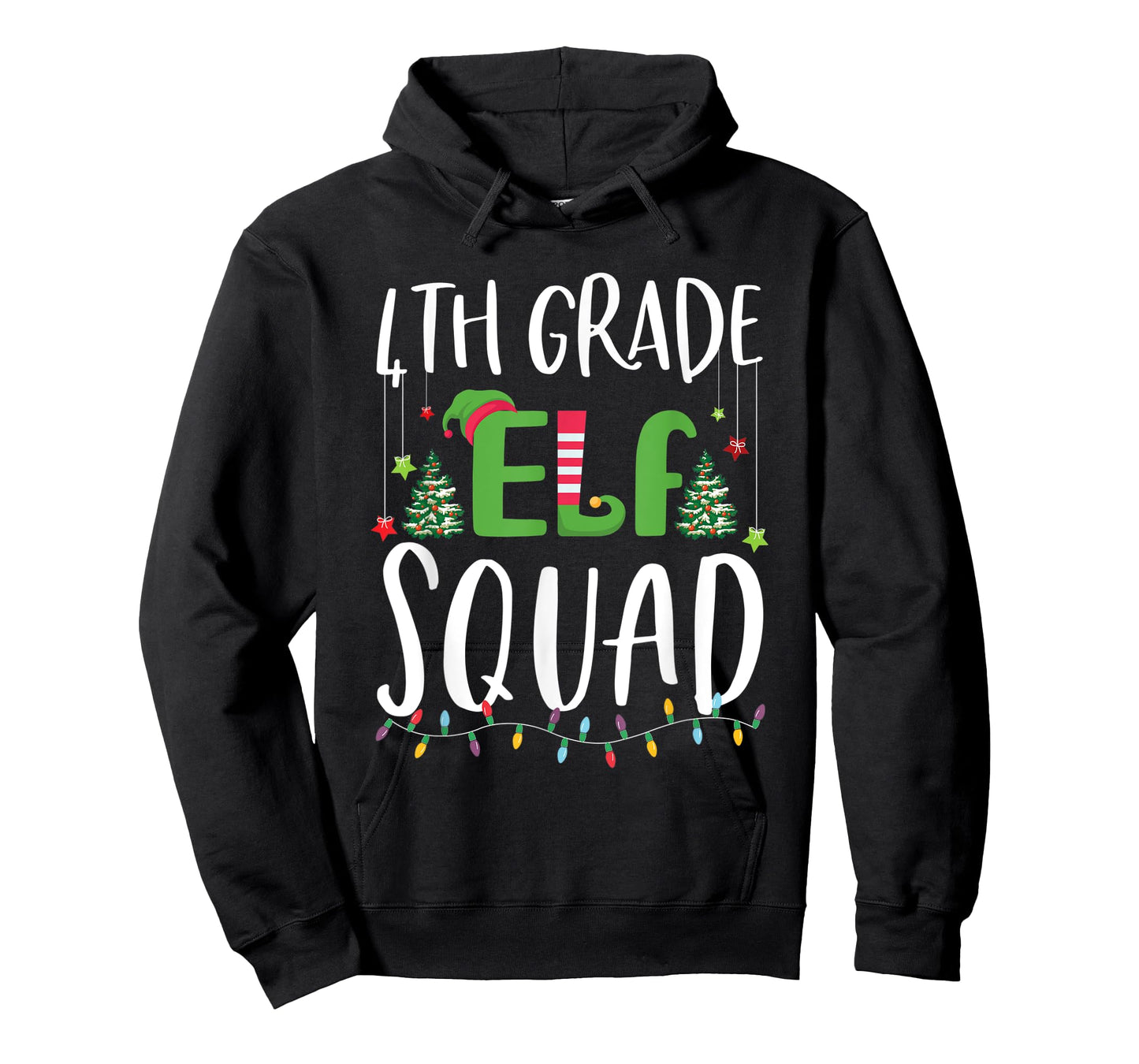 4th Grade Elf Squad Funny Teacher And student Christmas Gift T-Shirt