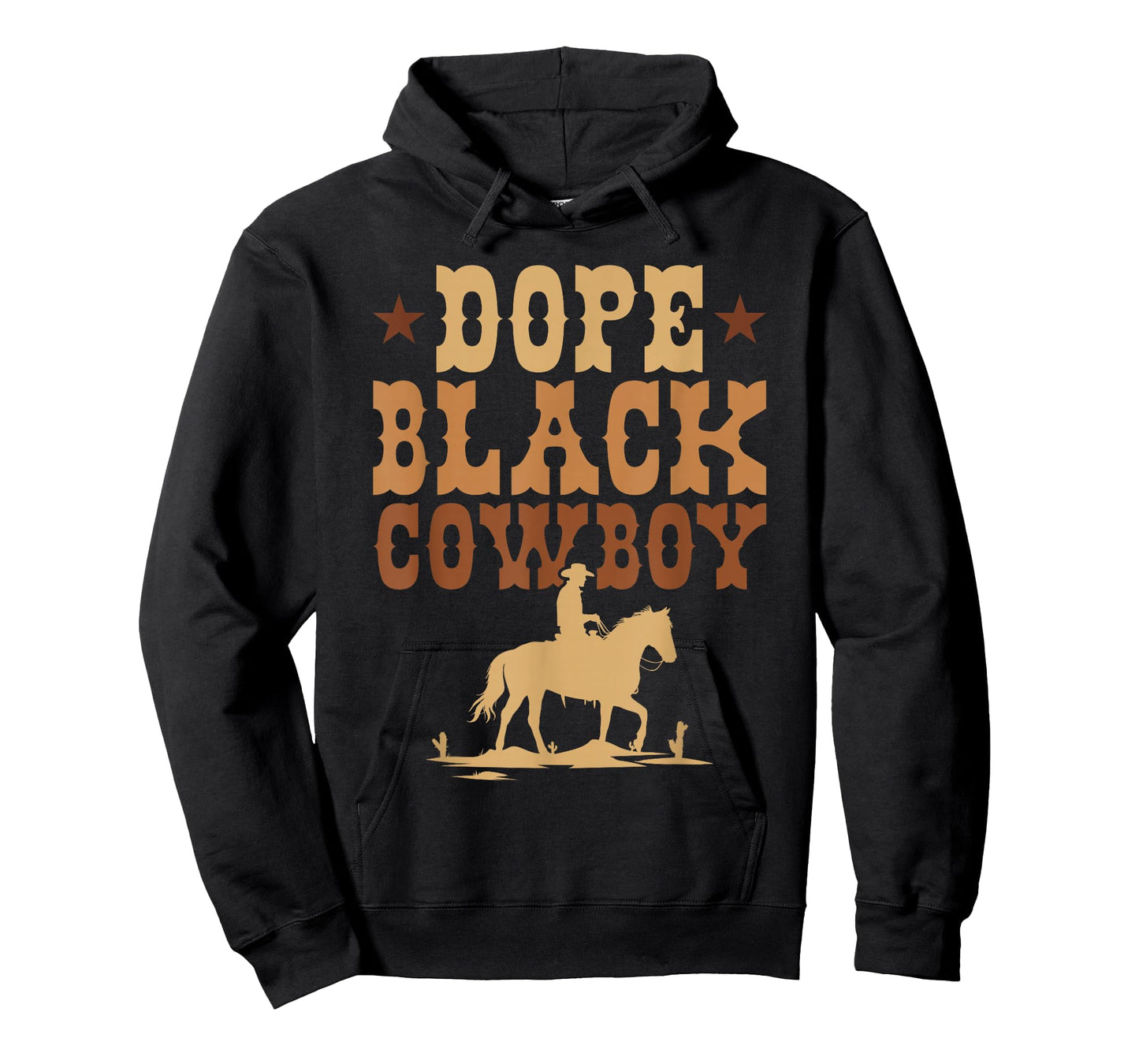 Dope Black Cowboy Melanin Black African Rodeo Cowboy T-Shirt