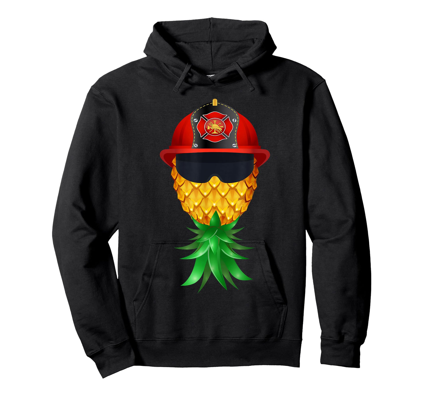 Swinger Upside Down Pineapple Firefighter Red Helmet T-Shirt