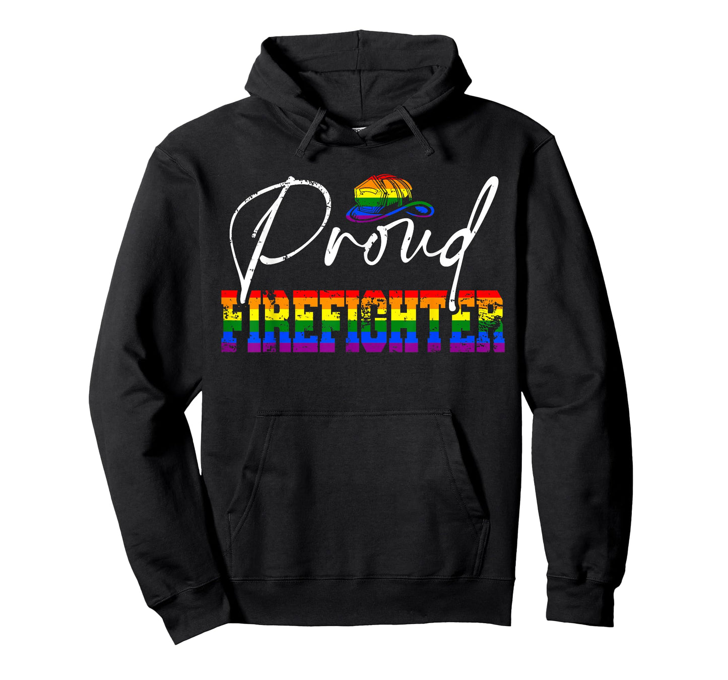 Proud Firefighter Funny Pride LGBT Flag Matching Gay Lesbian T-Shirt