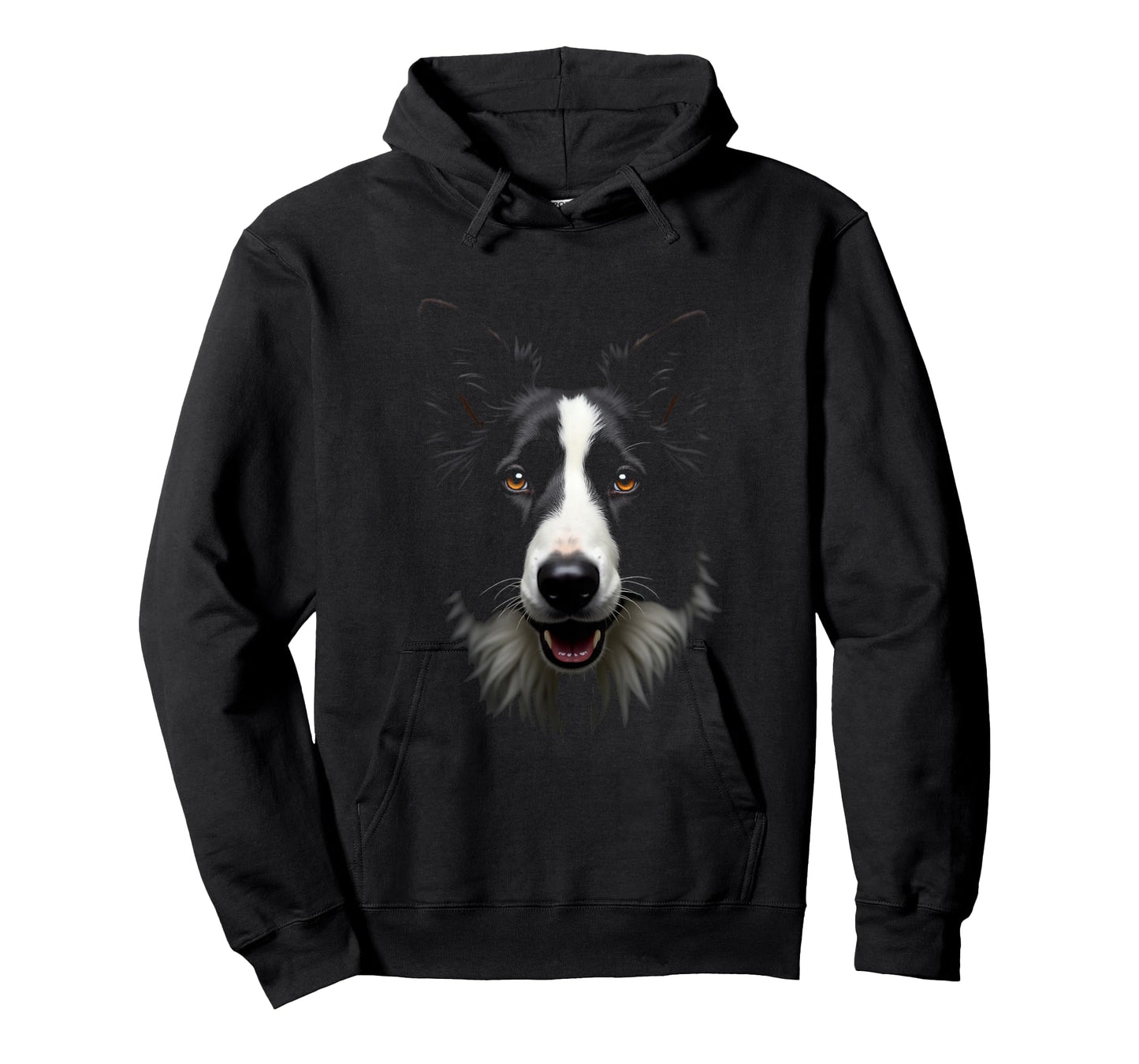 Black Border Collie Dog Collie Face T-Shirt