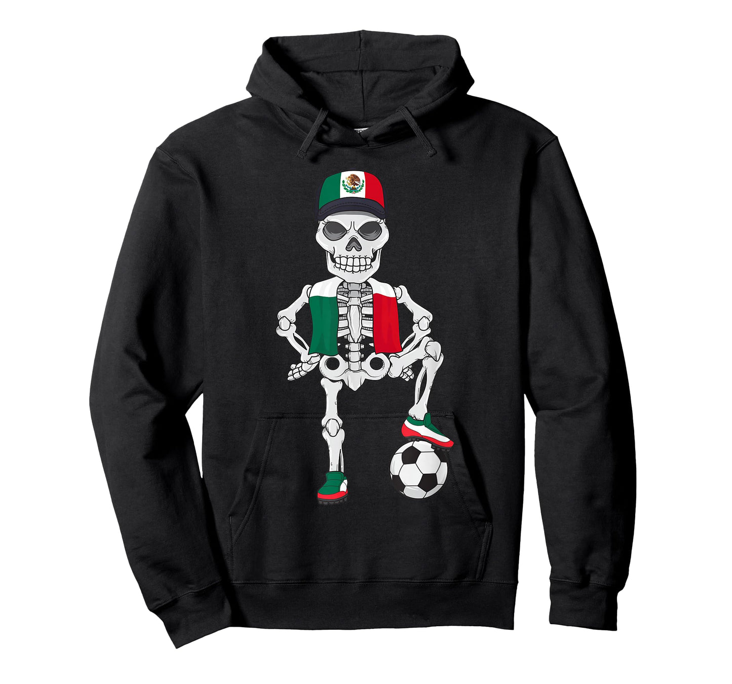 Mexico Soccer Skeleton Fan Team T-Shirt