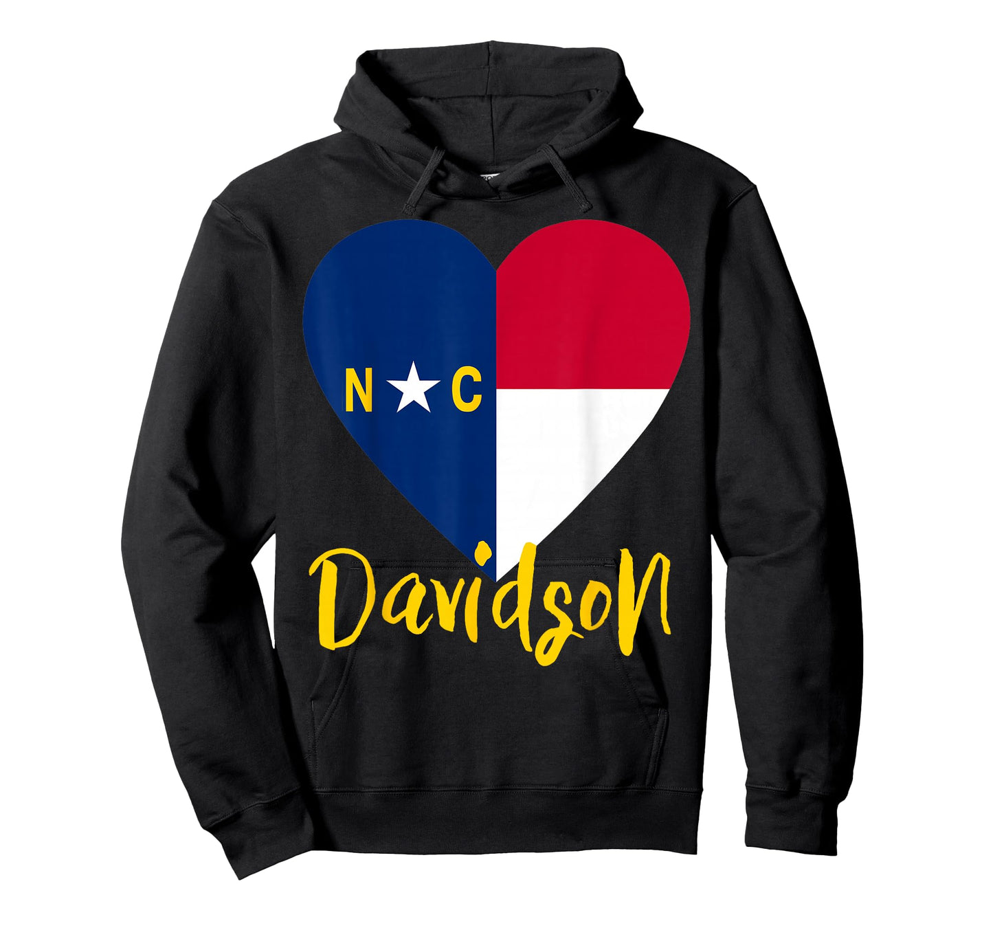 I Love Davidson North Carolina City NC Flag Heart T-Shirt