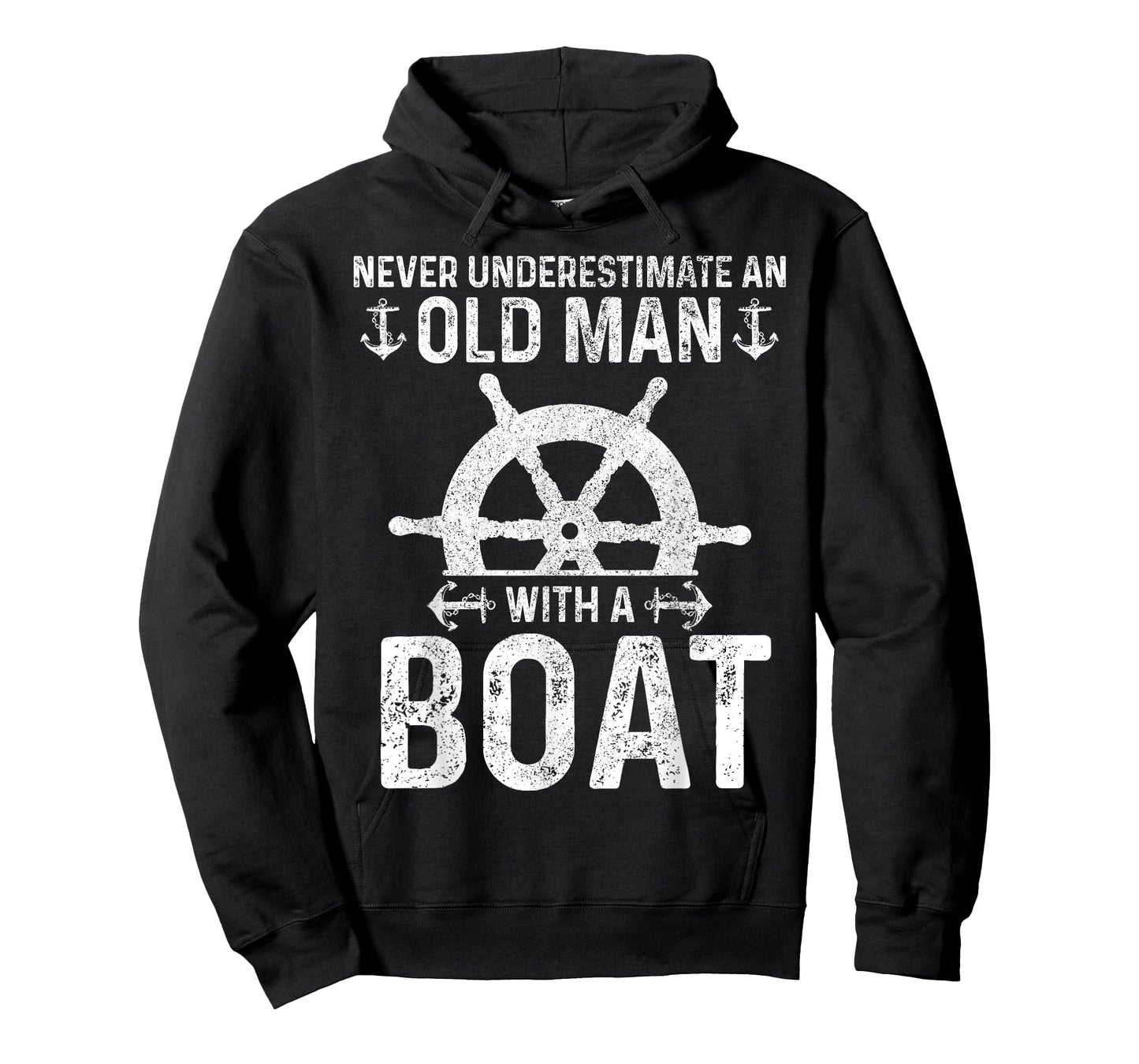 Never Underestimate An Old Man With A Boat Captain Boating T-Shirt