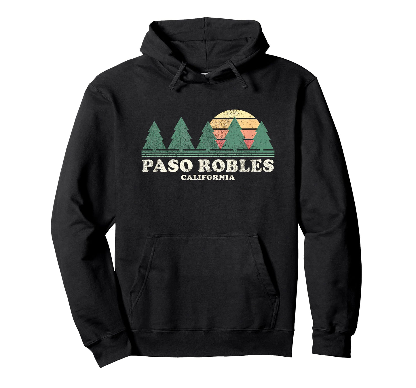 Paso Robles CA Vintage Throwback Tee Retro 70s Design T-Shirt