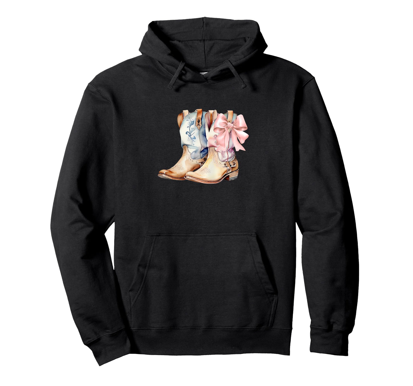 Womens Coquette Pink Bow and Cowboy Boots, Pretty Country T-Shirt