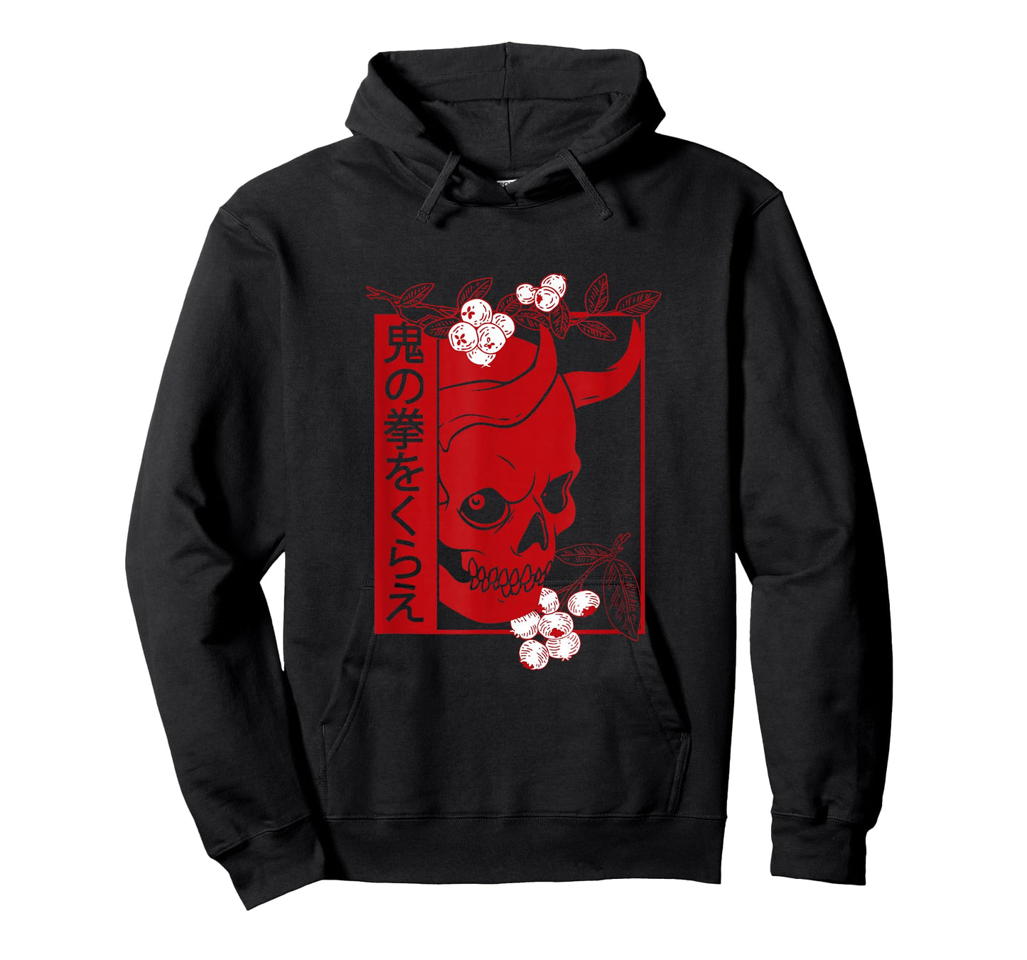 Japanese Demon Art face Skull Devil oni Harajuku Aesthetic T-Shirt