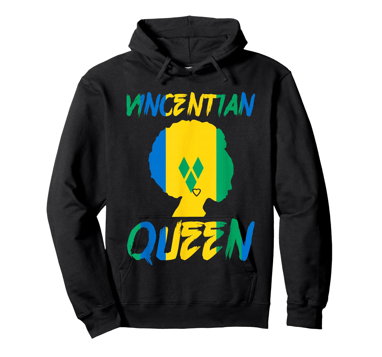Vincentian Queen St Vincent Grenadines Flag Afro Pride Home T-Shirt