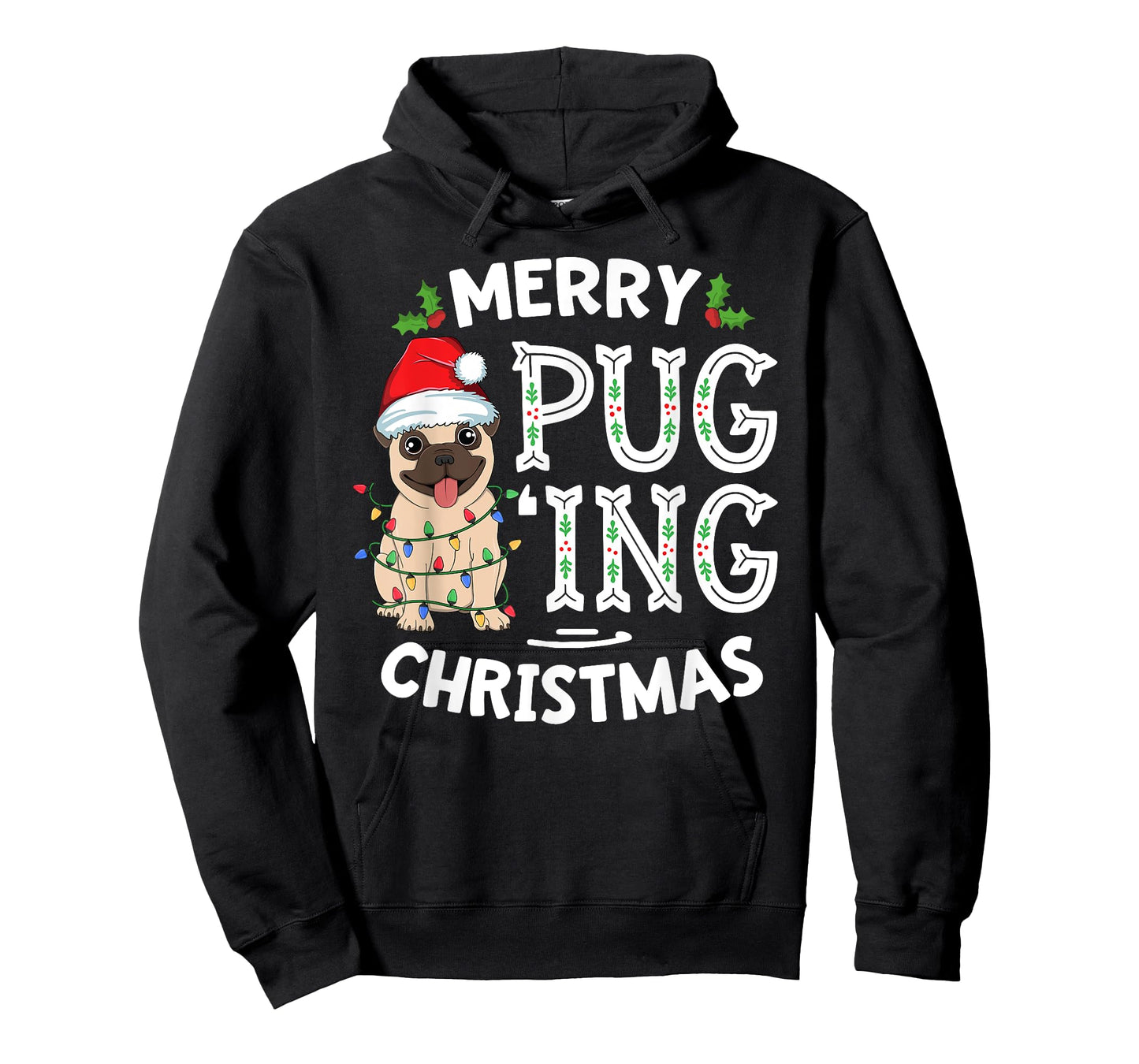 Merry Pugging Christmas Dog Santa Pug Xmas Boys Pugmas T-Shirt